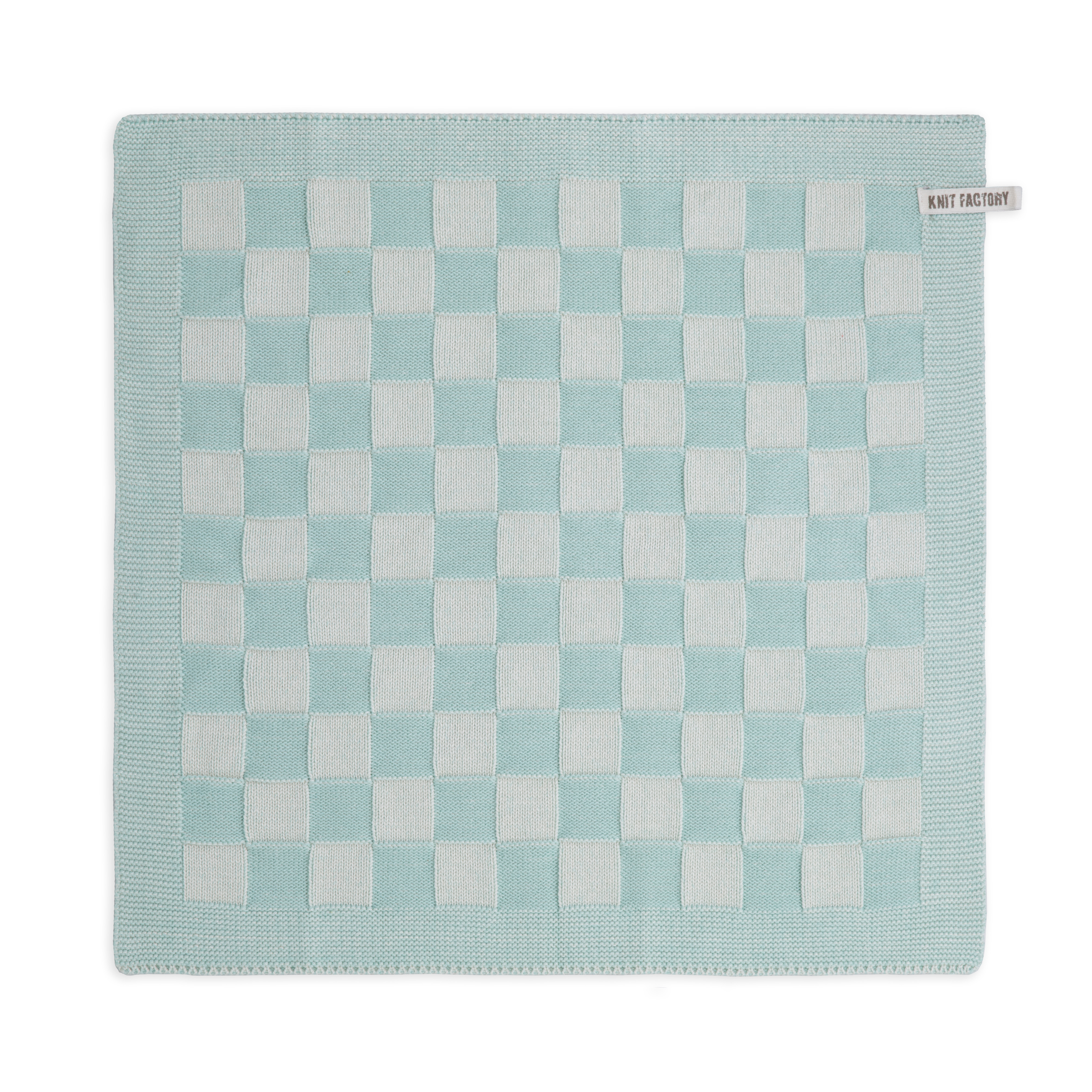 Keukendoek Block Ecru/Mint