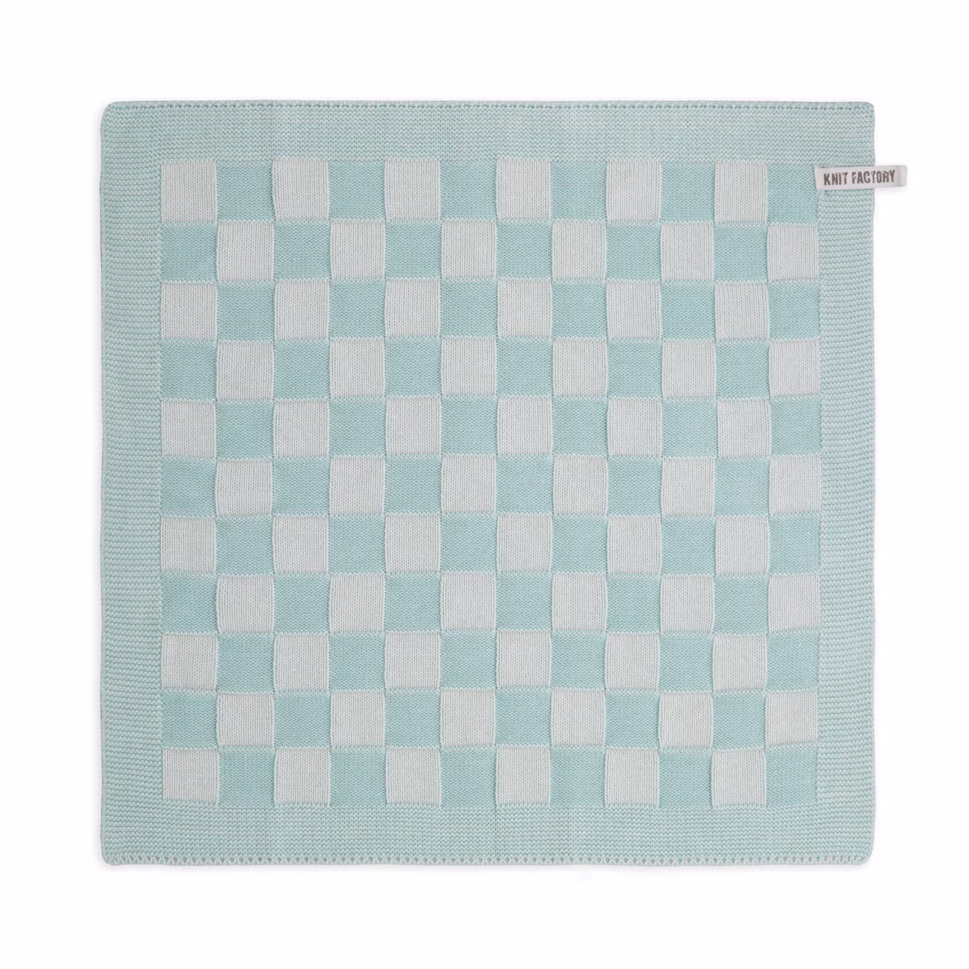Essuie-Mains Block Ecru/Menthe