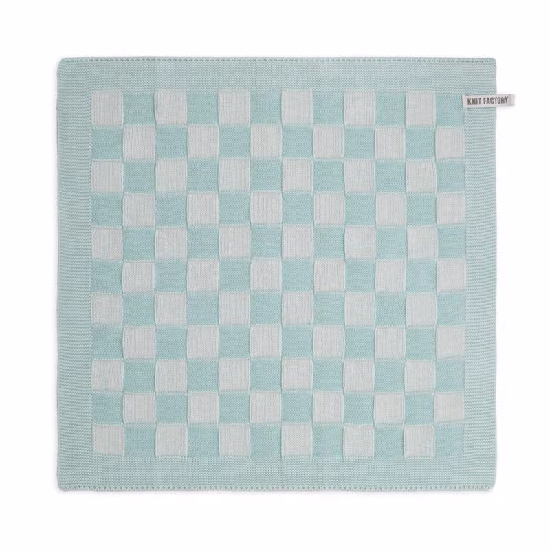 Essuie-Mains Block Ecru/Menthe