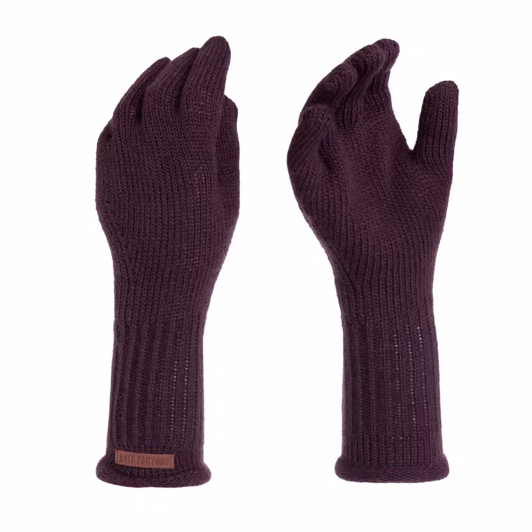 Lana Handschuhe Aubergine
