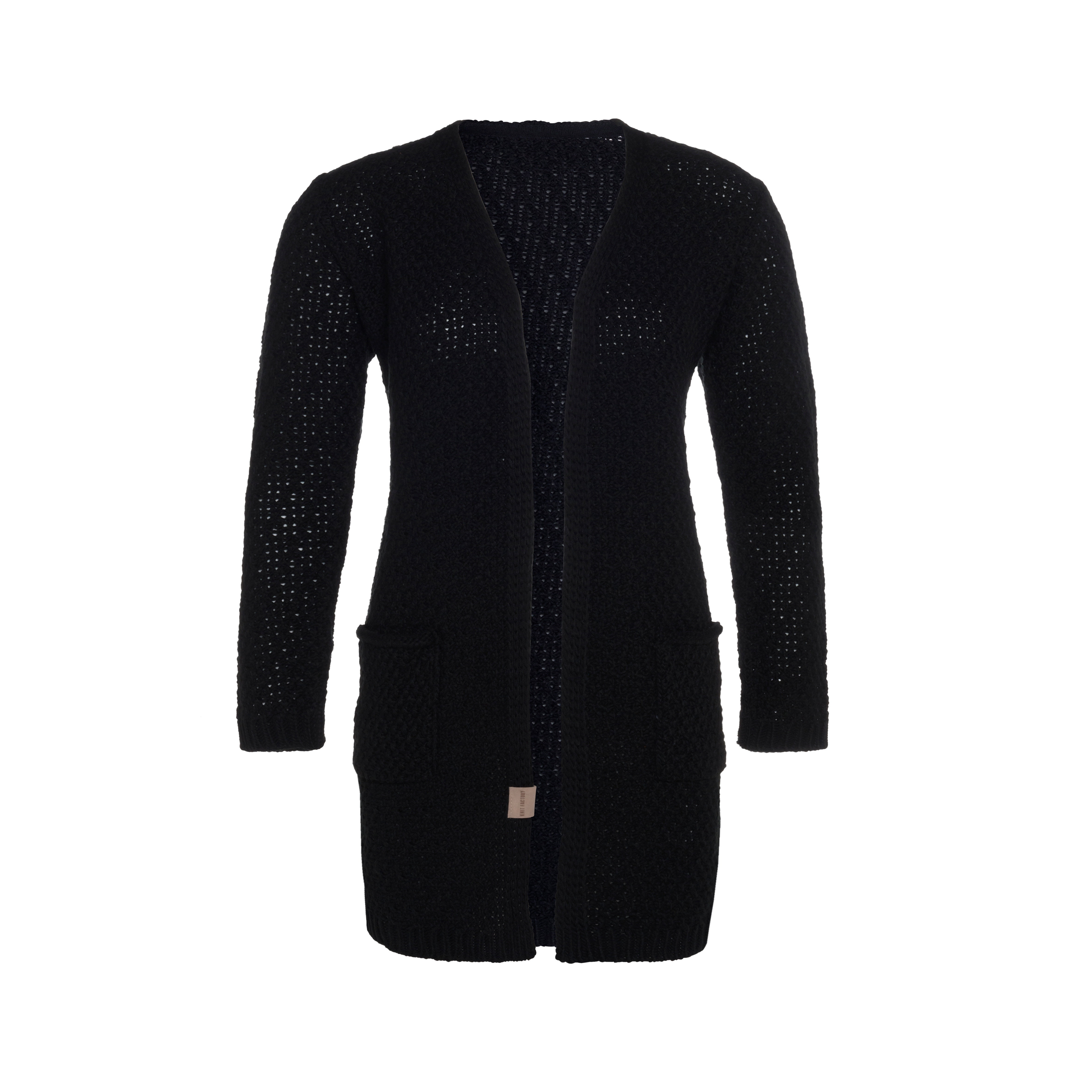 Luna Strickjacke Schwarz - 40/42 - Mit Taschen