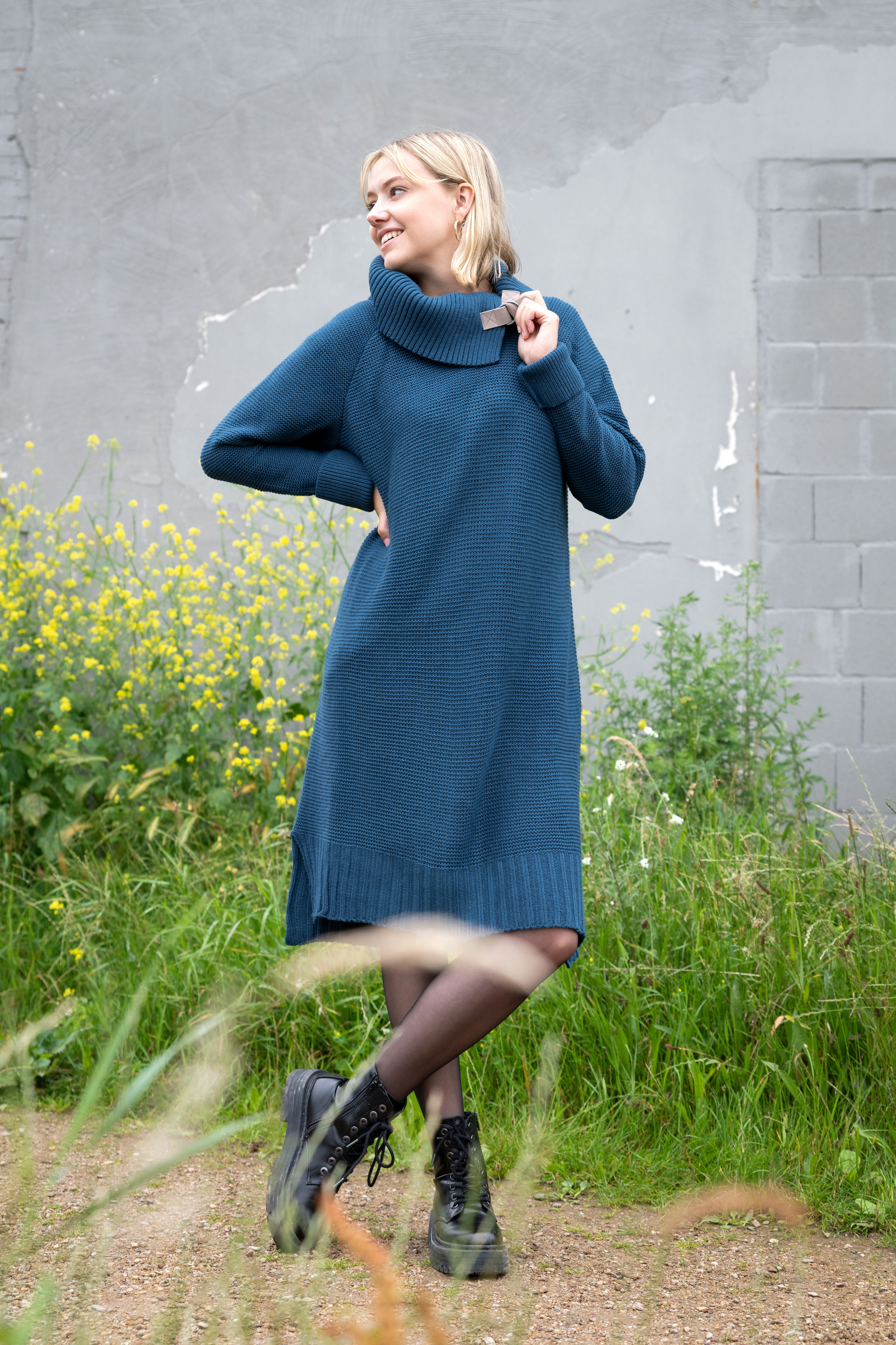 Jamie Strickkleid Anthrazit - 40/42