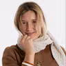 Blake Hooded Scarf Beige