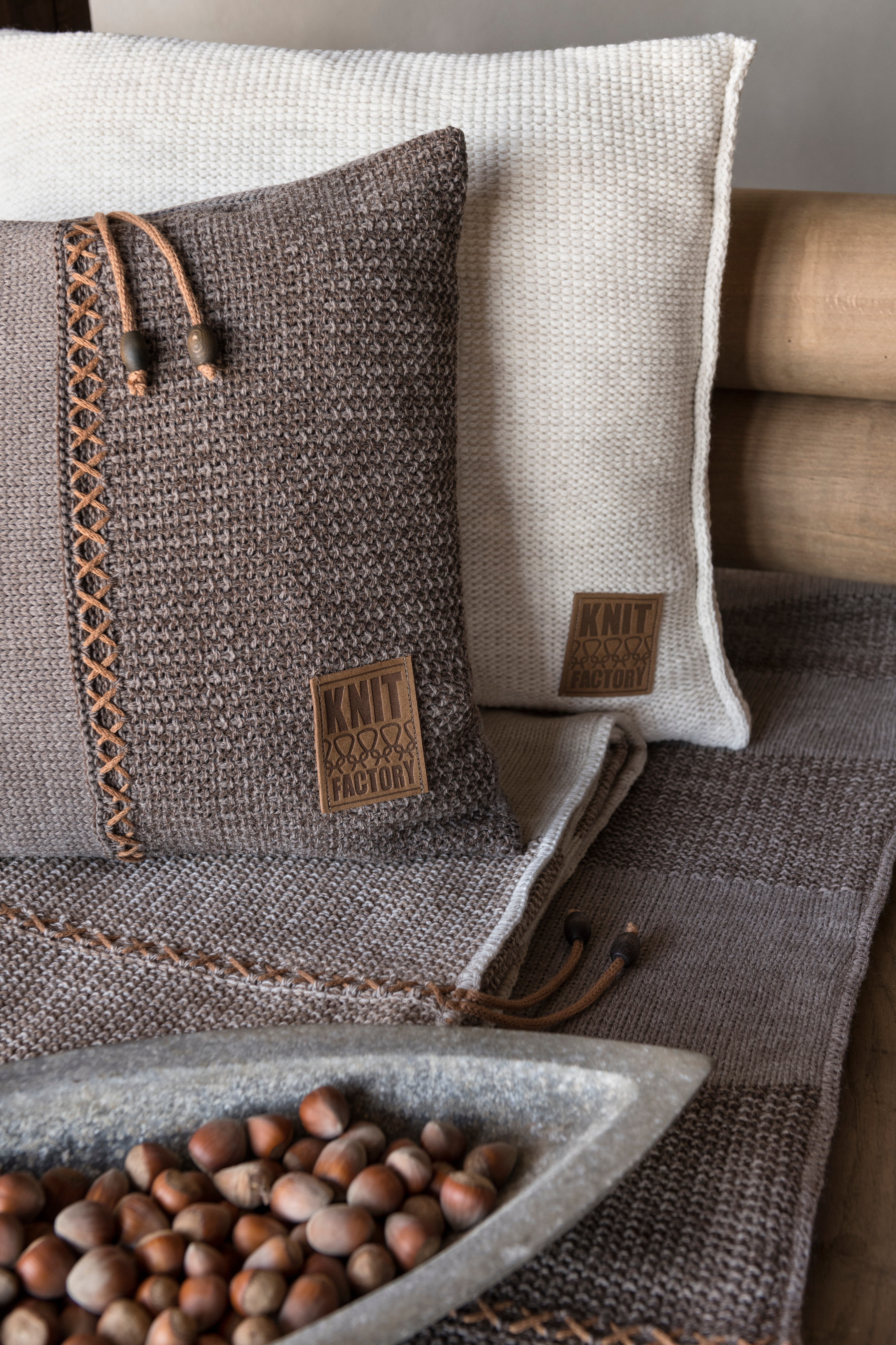 Roxx Cushion Beige/Marron - 60x40