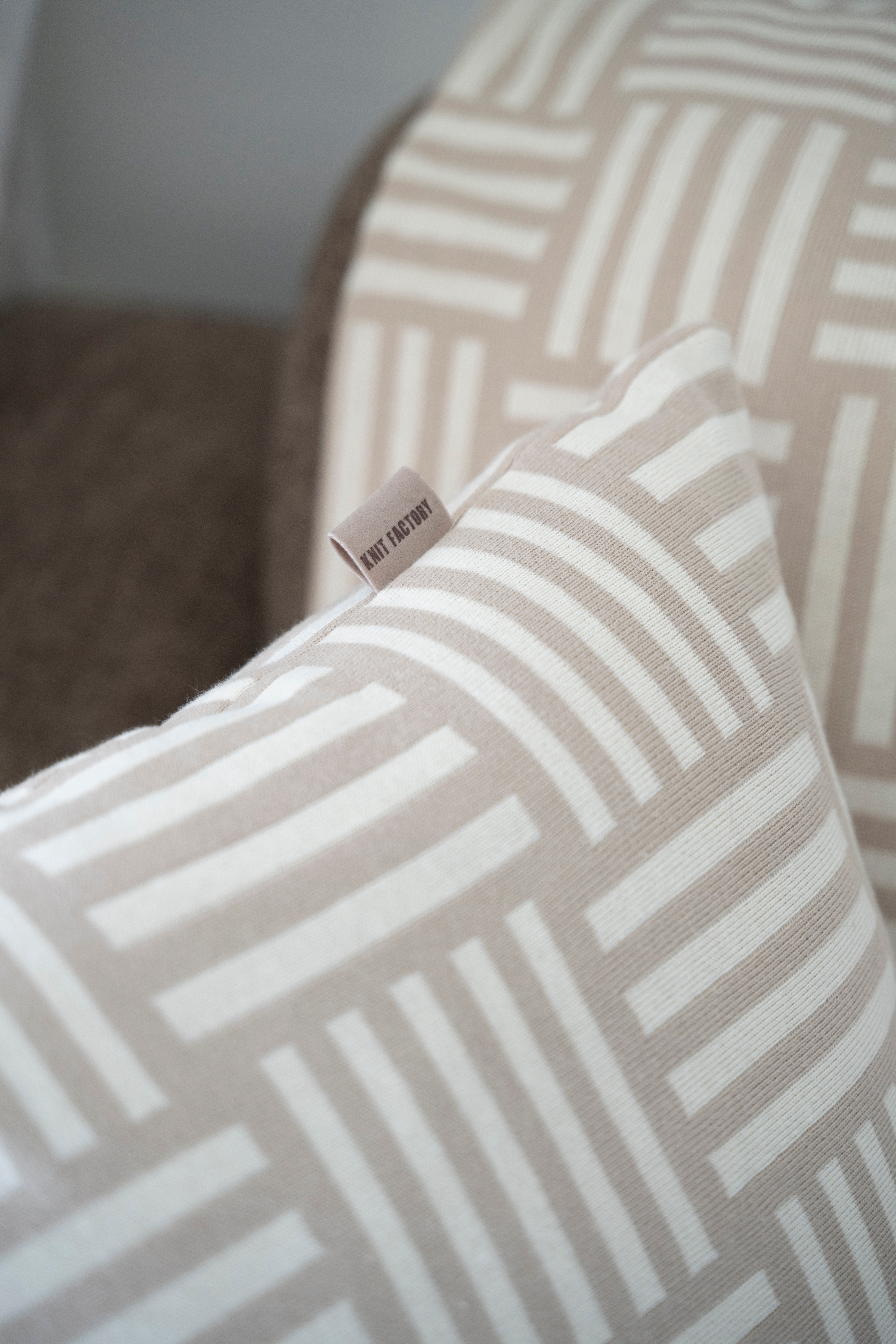 Dash Cushion Ecru/Urban Green - 50x50