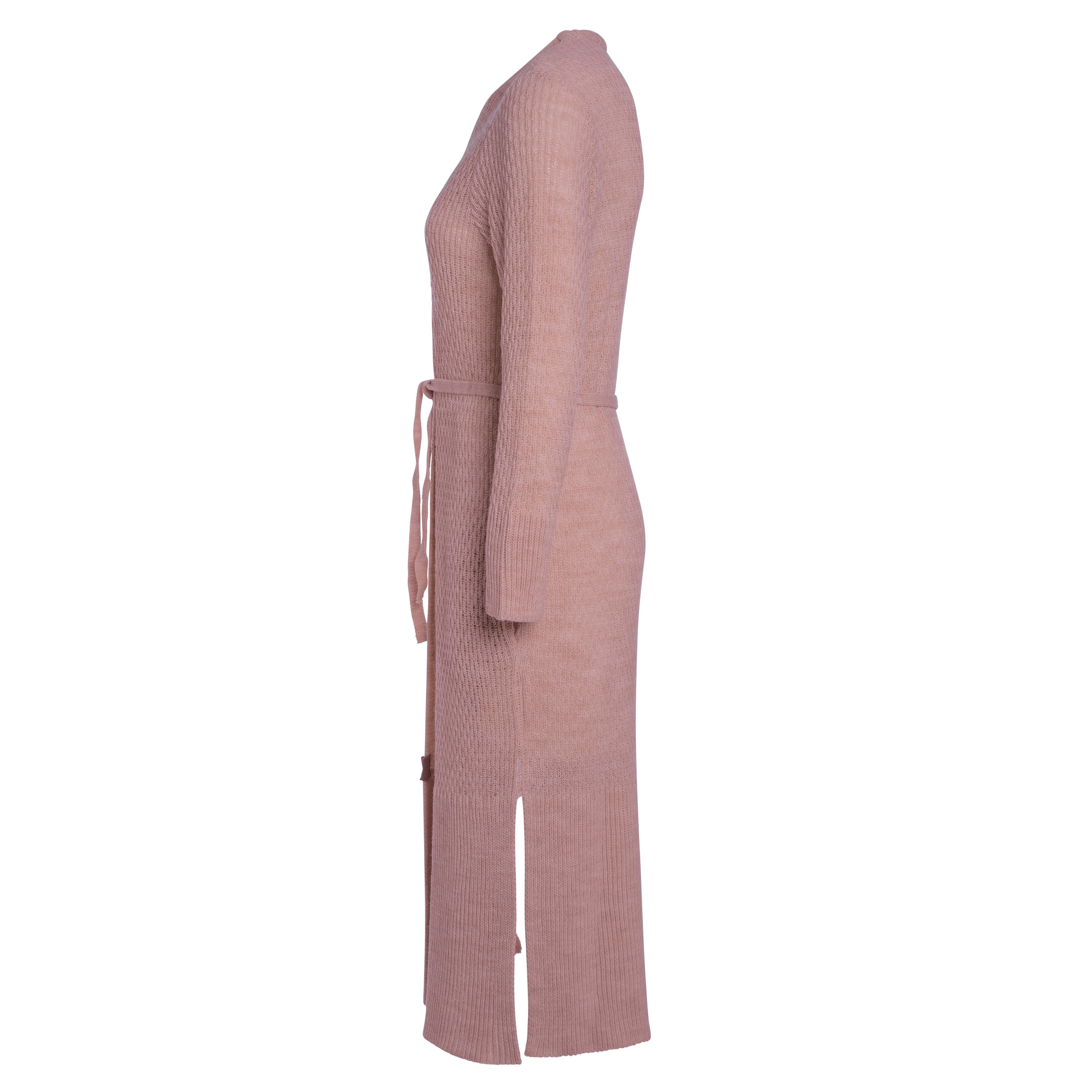 Gina Lange Strickjacke Alt Rosa - 36/38 - Mit Taschen
