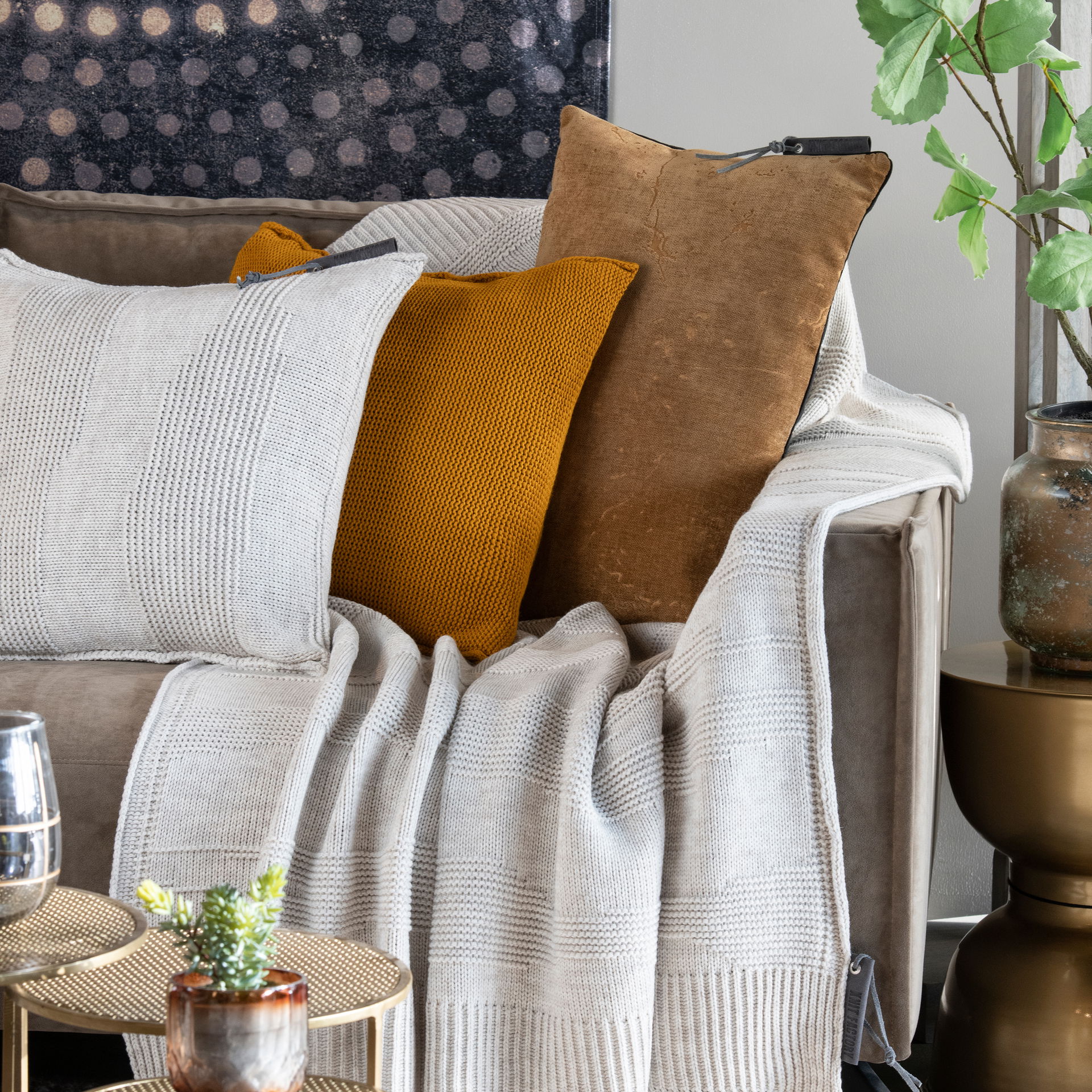 Joly Kussen Beige - 50x50