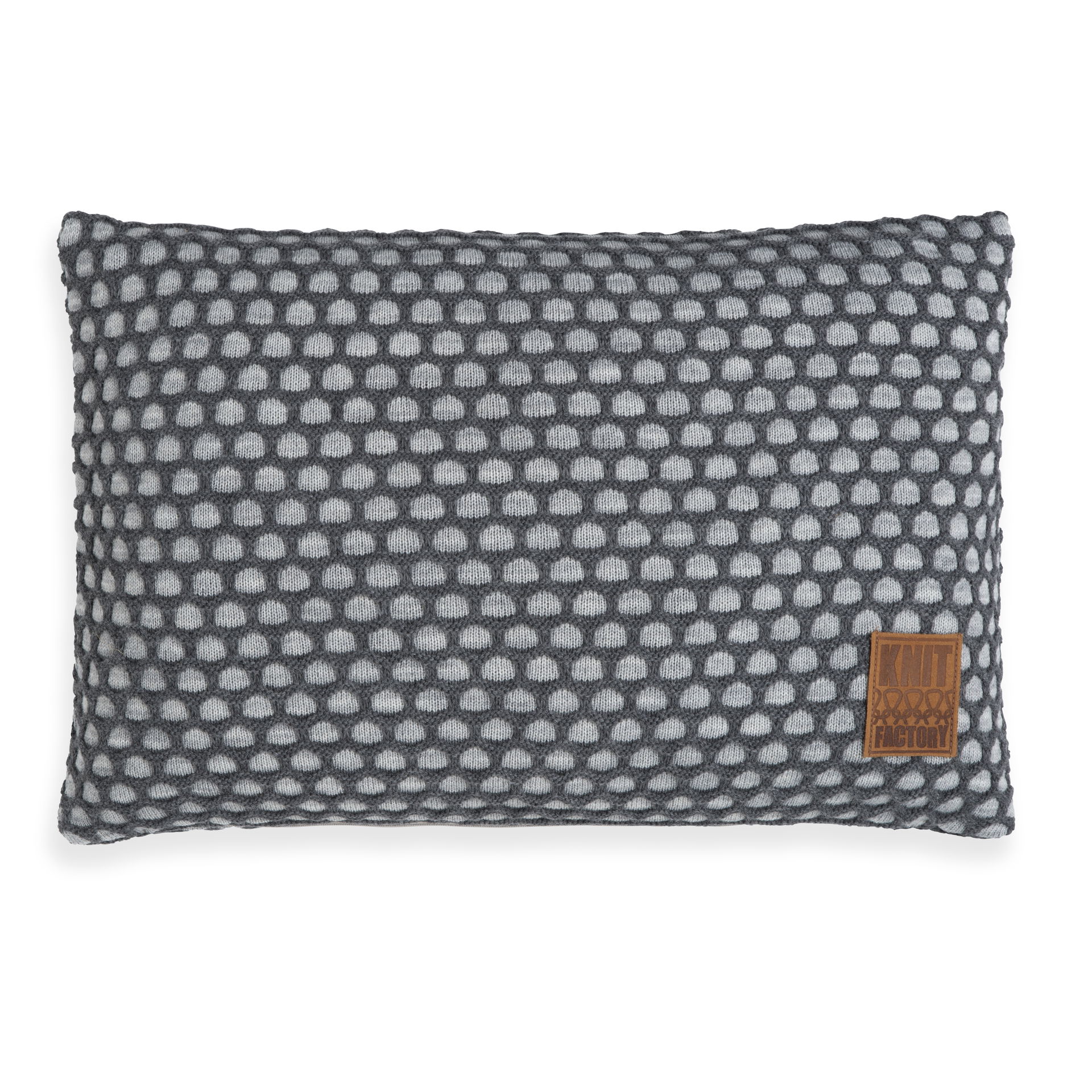 Mila Kussen Licht Grijs/Antraciet - 60x40