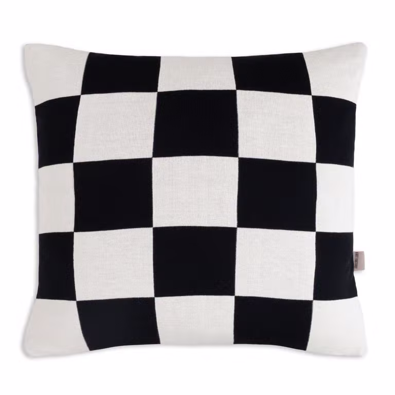 Caro Coussin Ecru/Noir - 50x50
