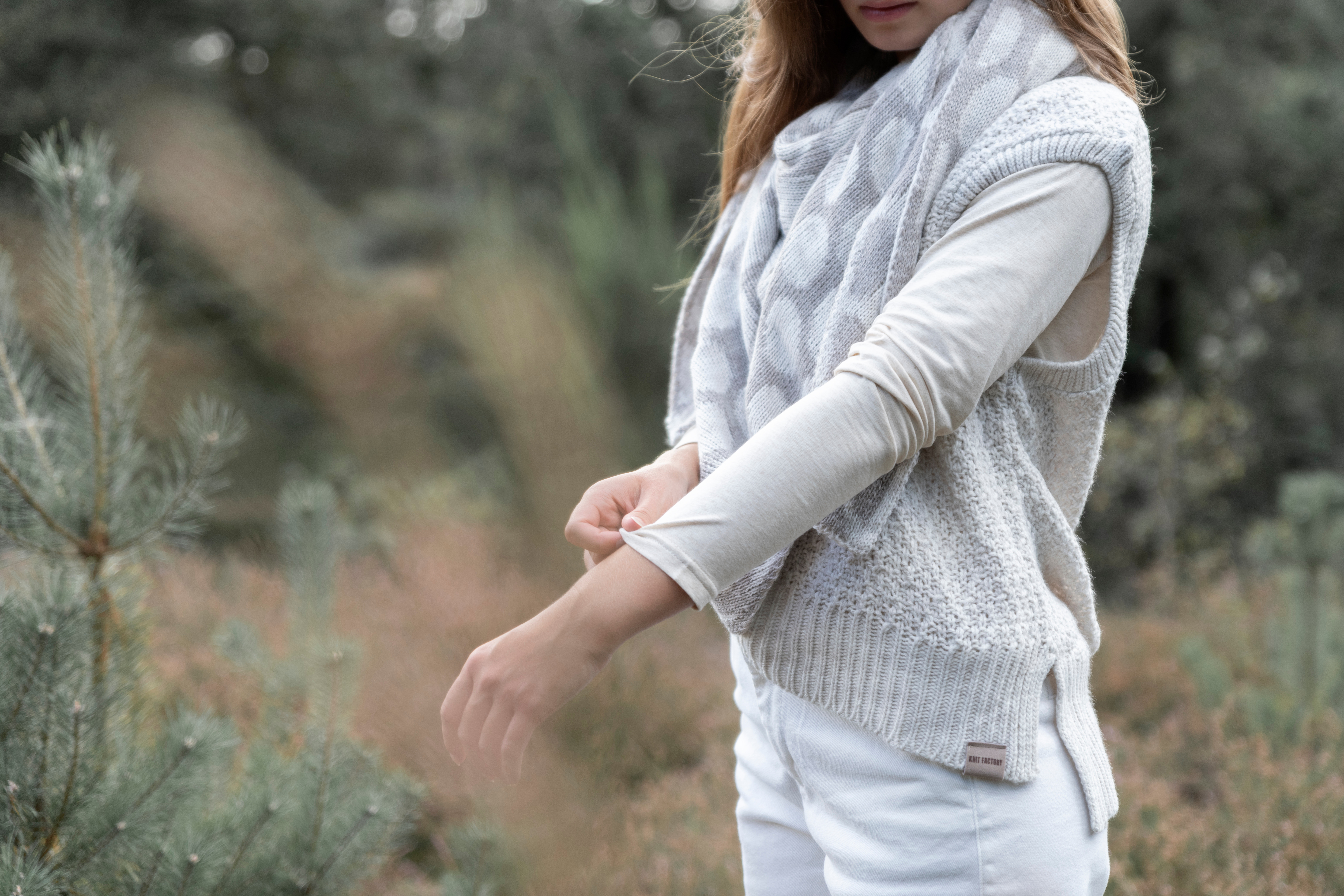 Liva Dreiecksschal Taupe/Iced Clay