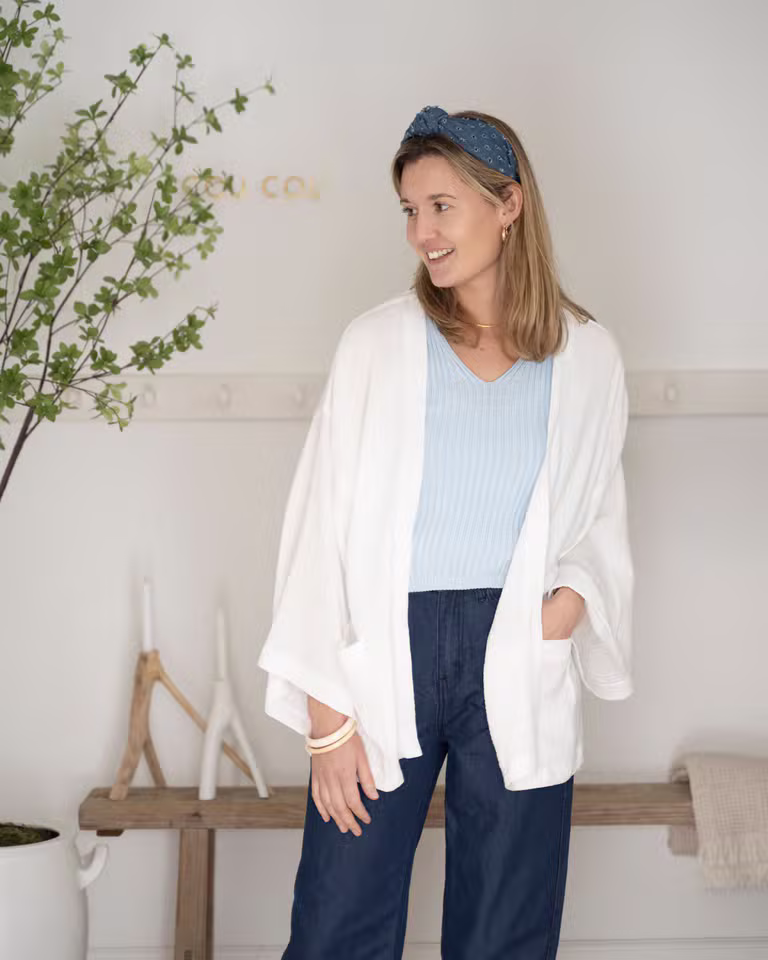 Layla Knitted Top Ecru - 36/38