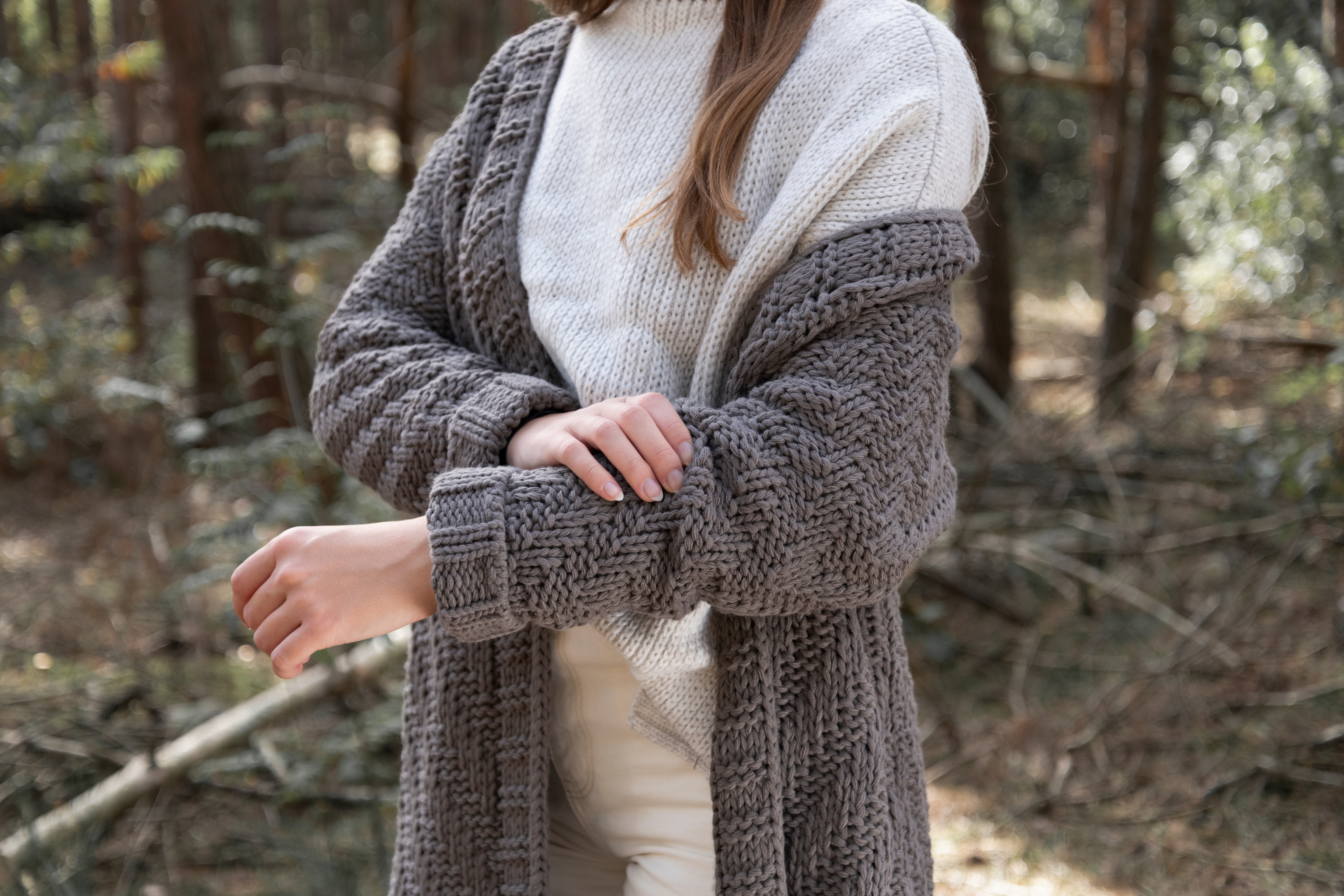 Sally Knitted Cardigan Cappuccino - 36/38