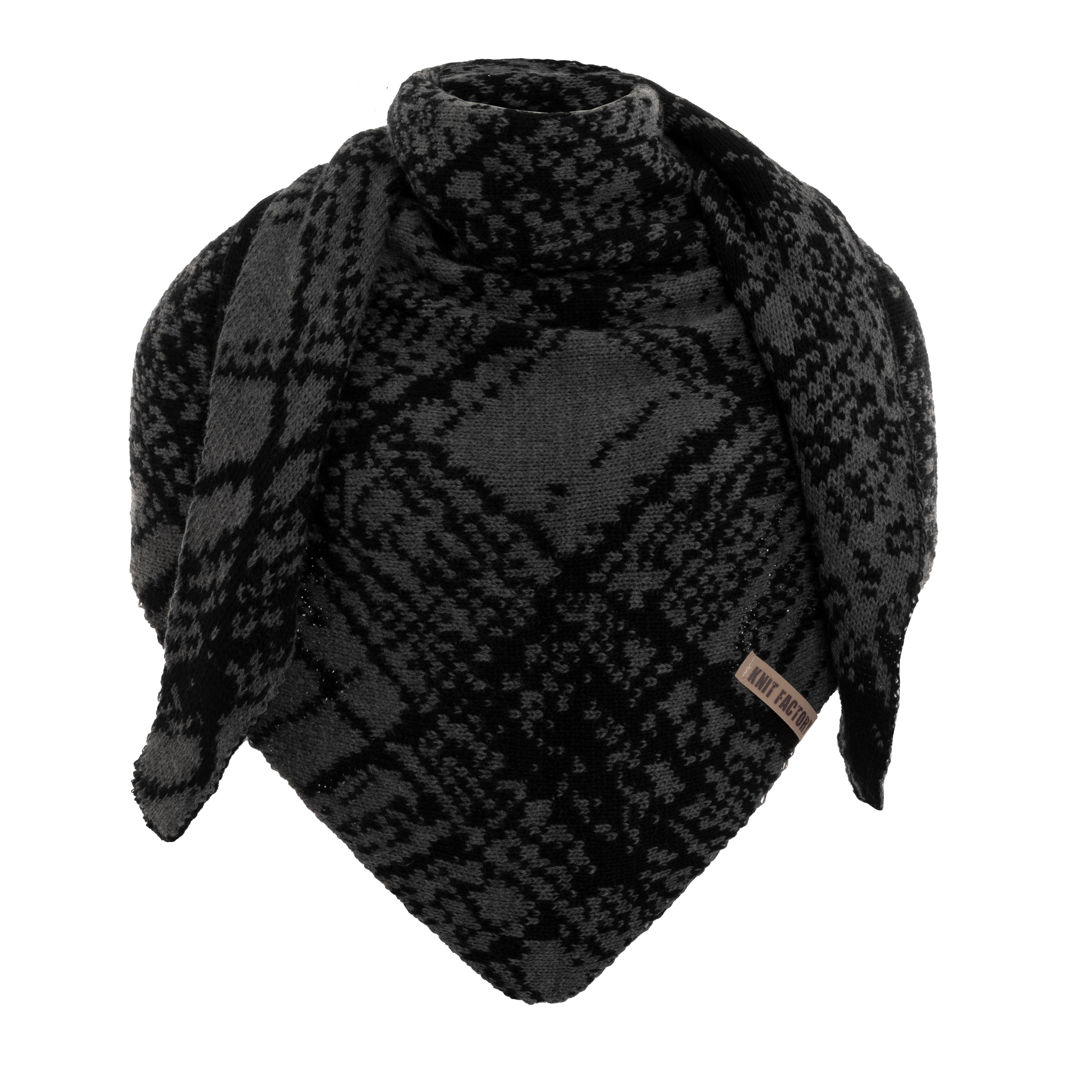 Lea Dreiecksschal Schwarz/Anthrazit