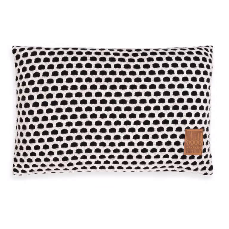 Mila Coussin Noir/Beige - 60x40