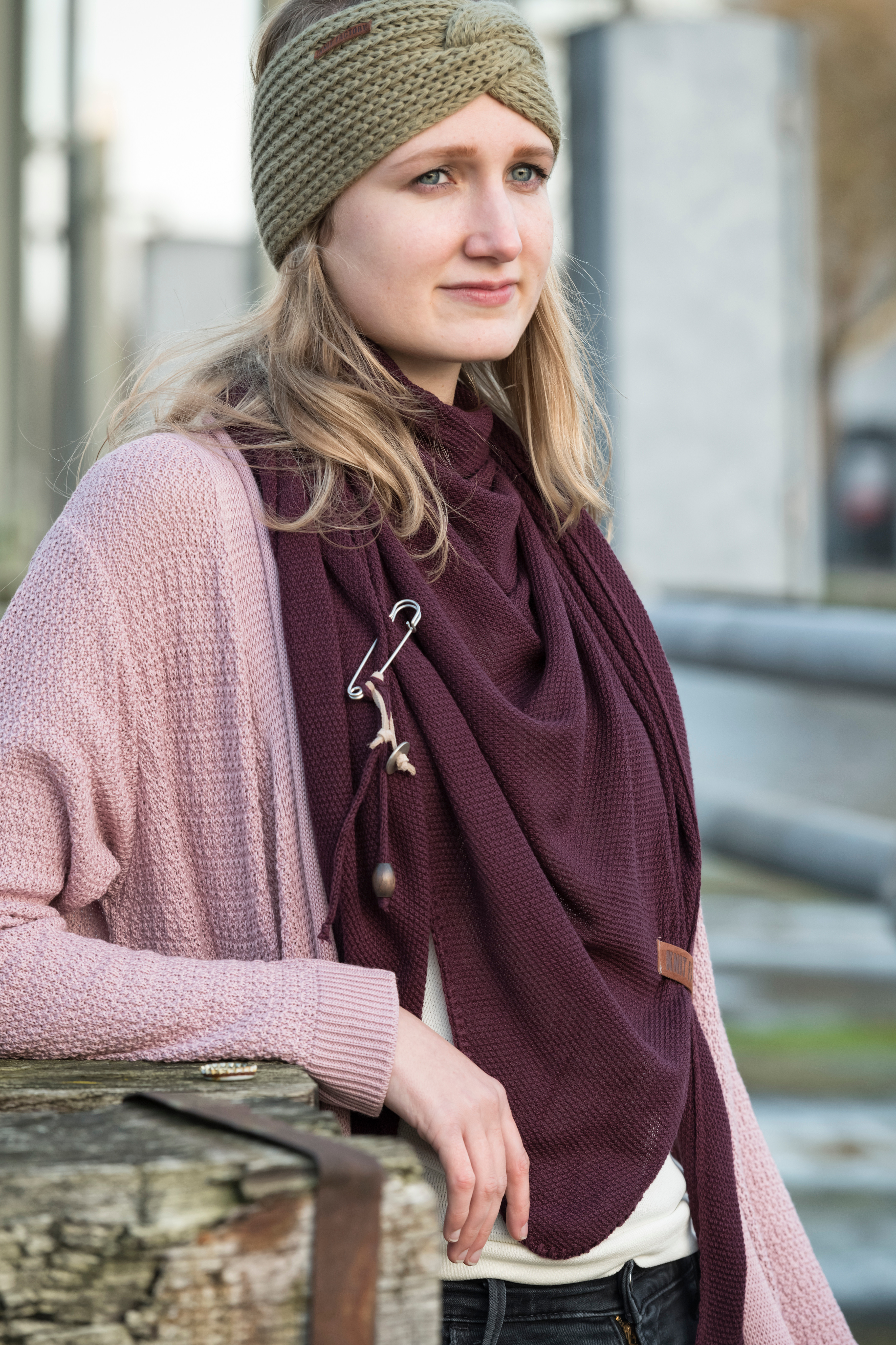 Lola Omslagdoek Aubergine