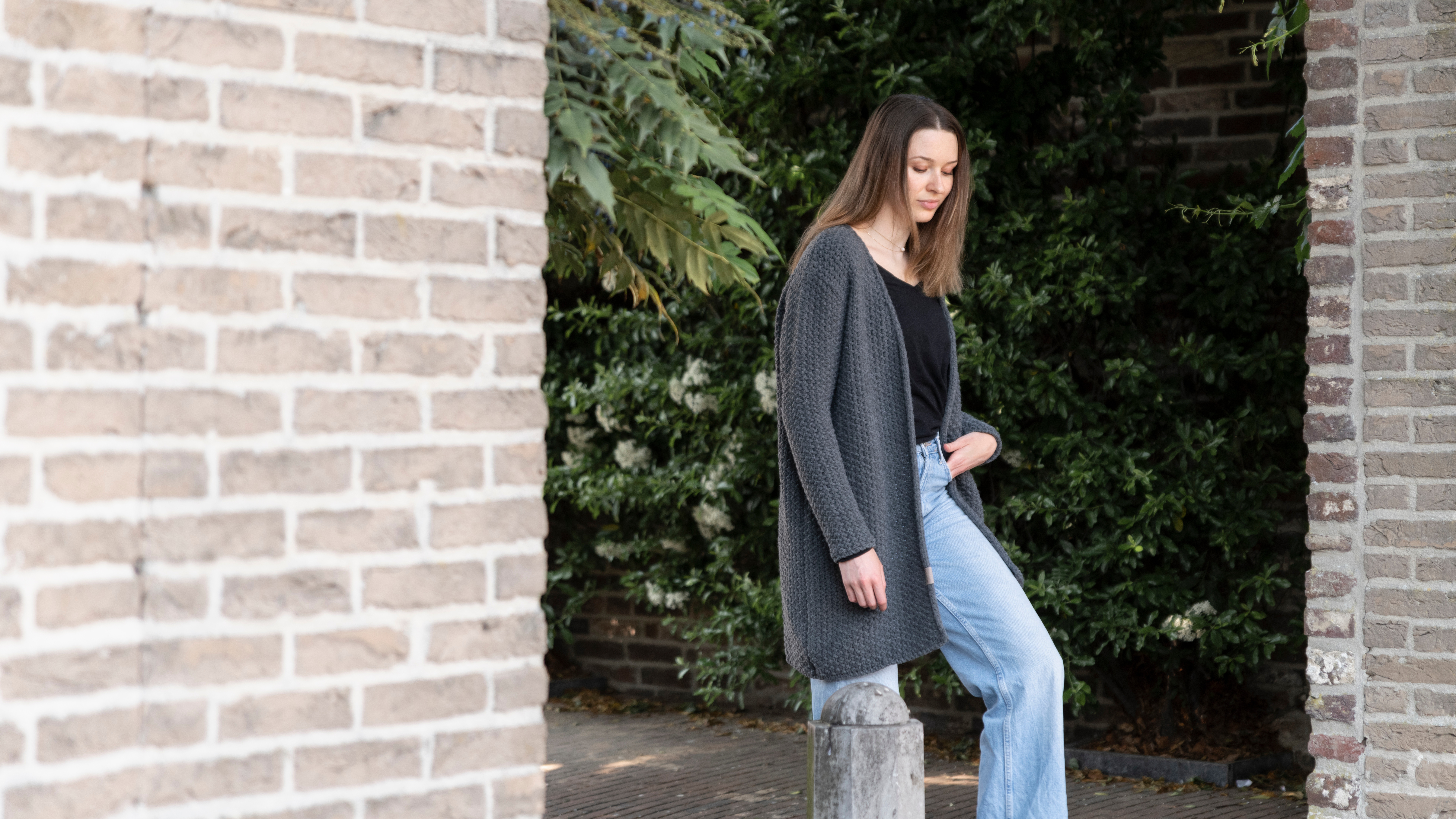 Carry Knitted Cardigan Urban Green - 36/38