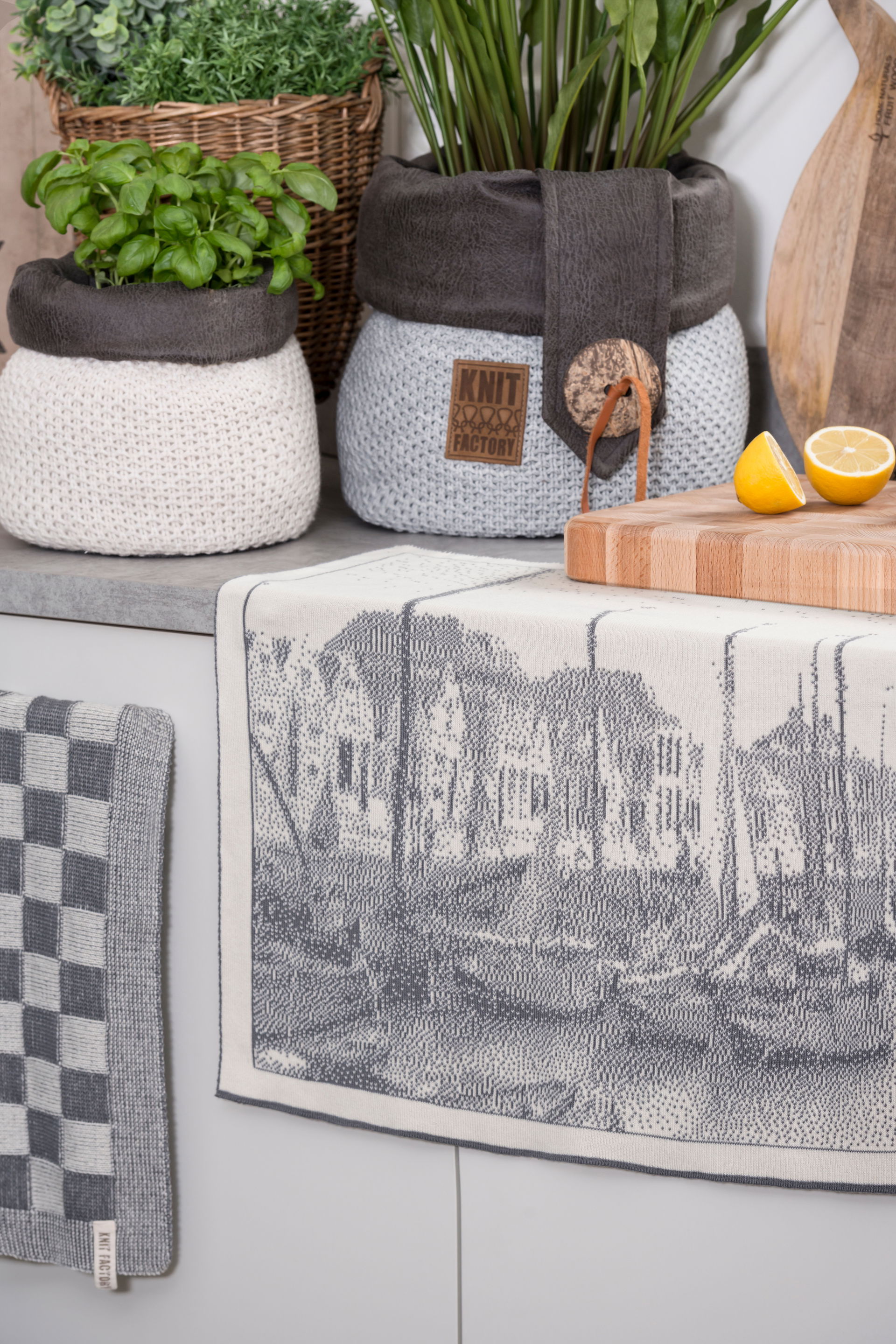 Küchentuch Hafen Ecru/Stone Green