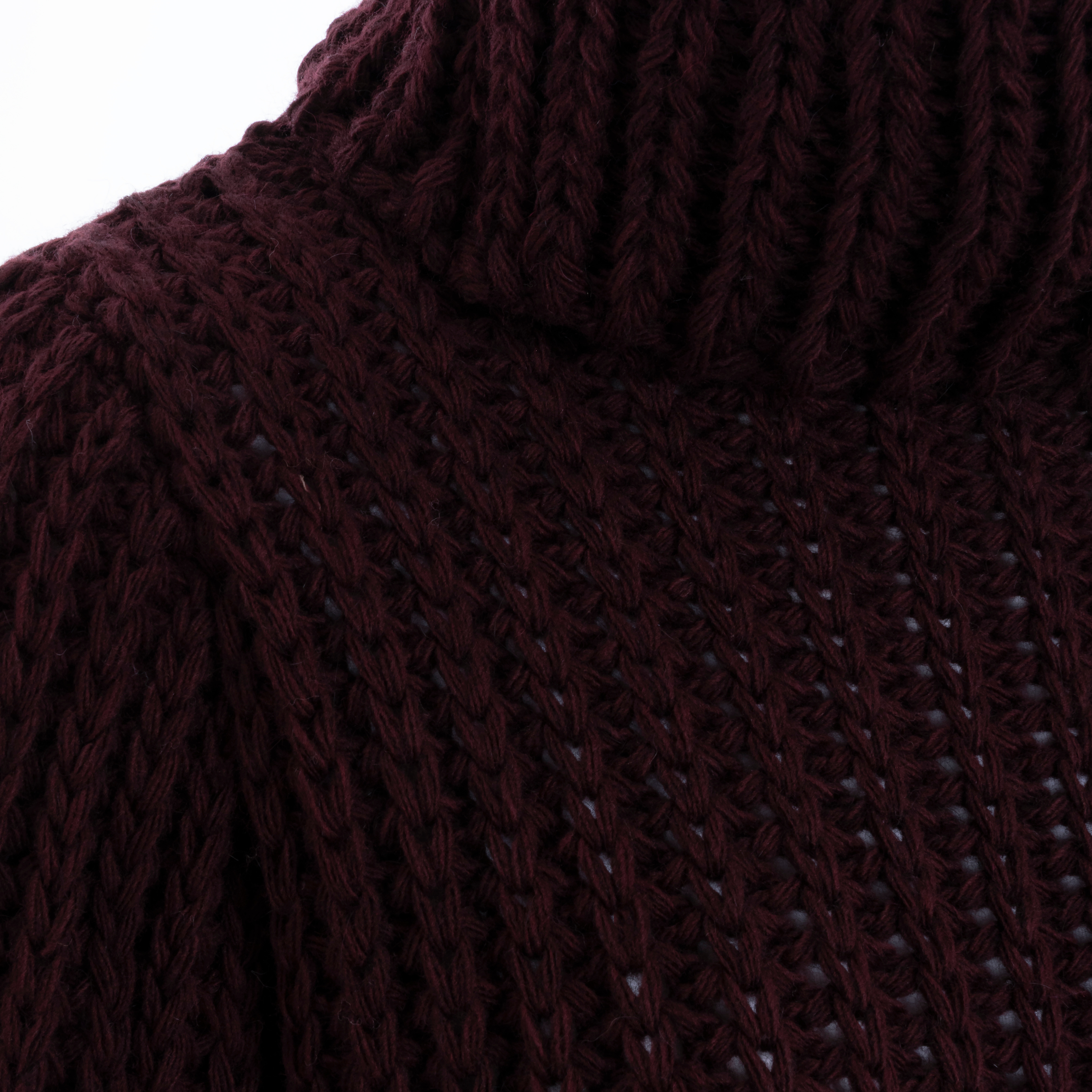 Kris Rollkragen Strickpullover Aubergine - 36/38