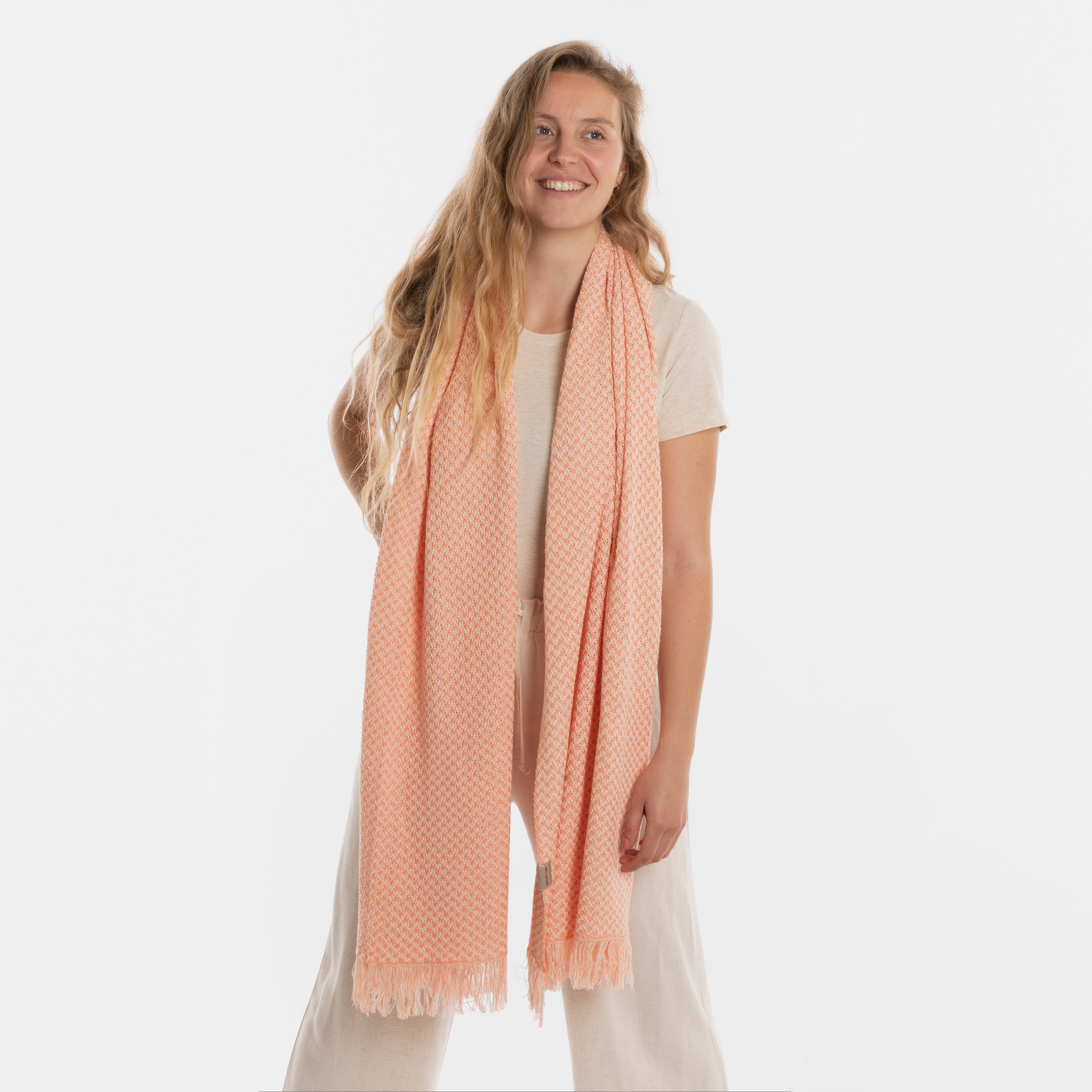 Astre Scarf Apricot/Ecru