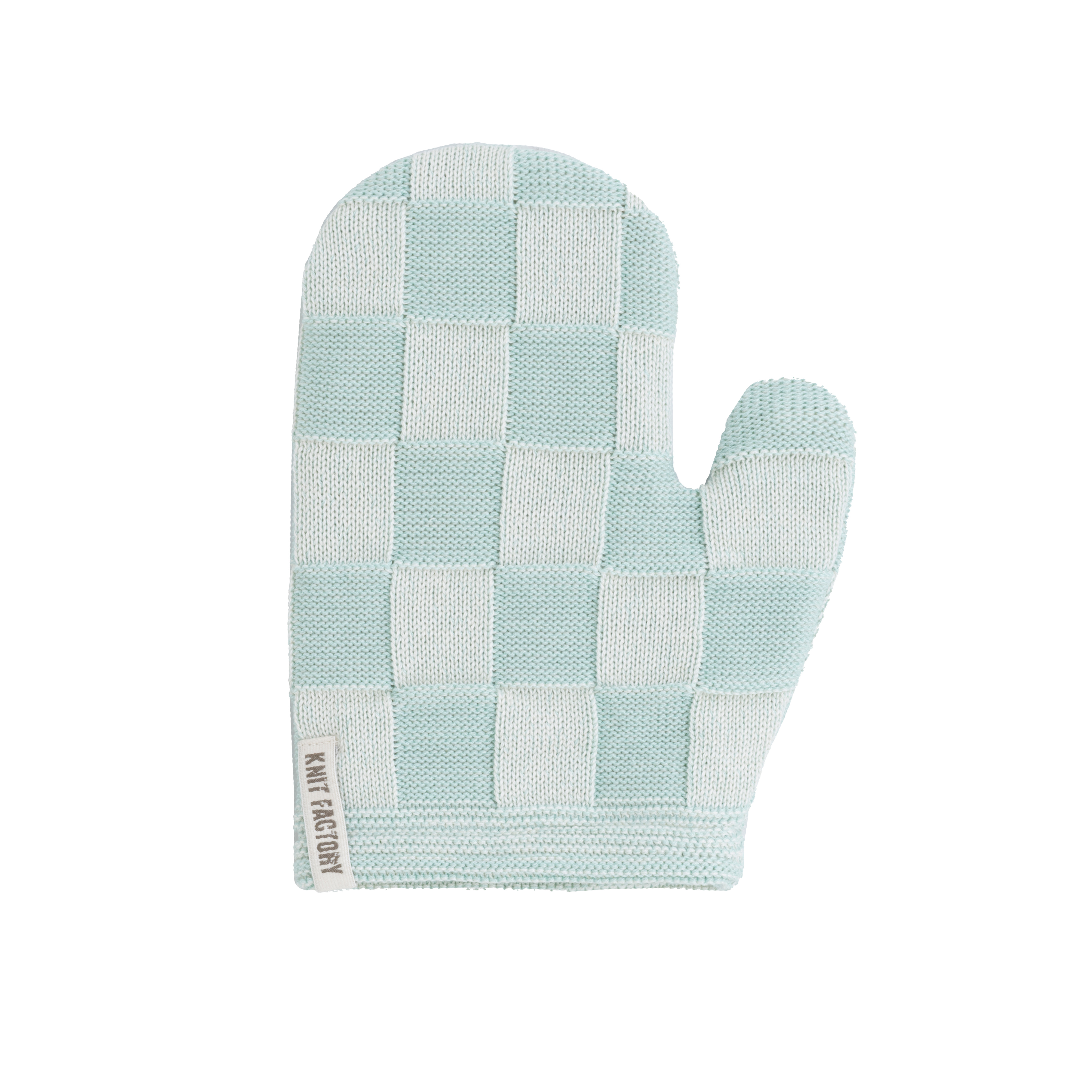 Oven Mitt Block Ecru/Mint