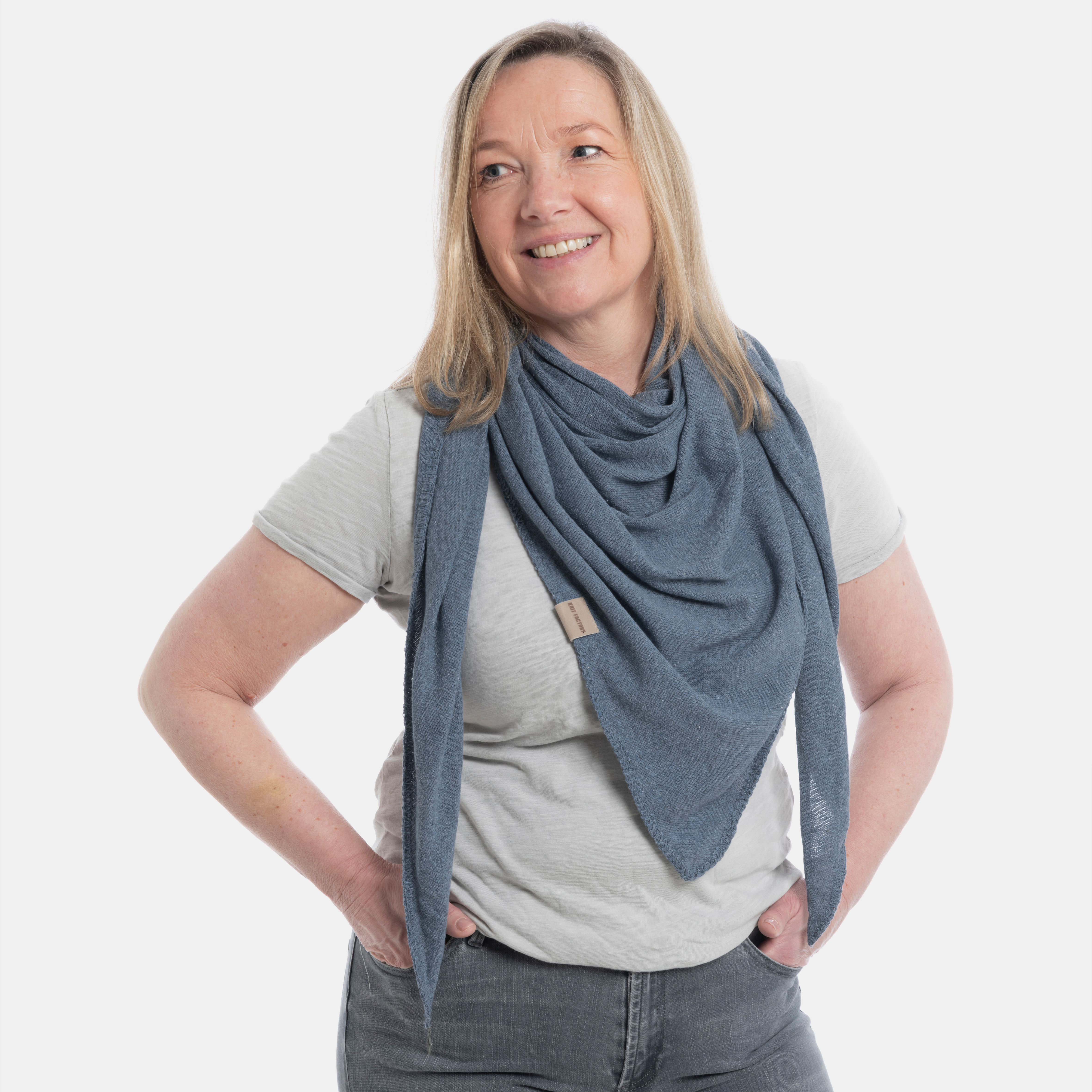 Iris Triangle Scarf Jeans