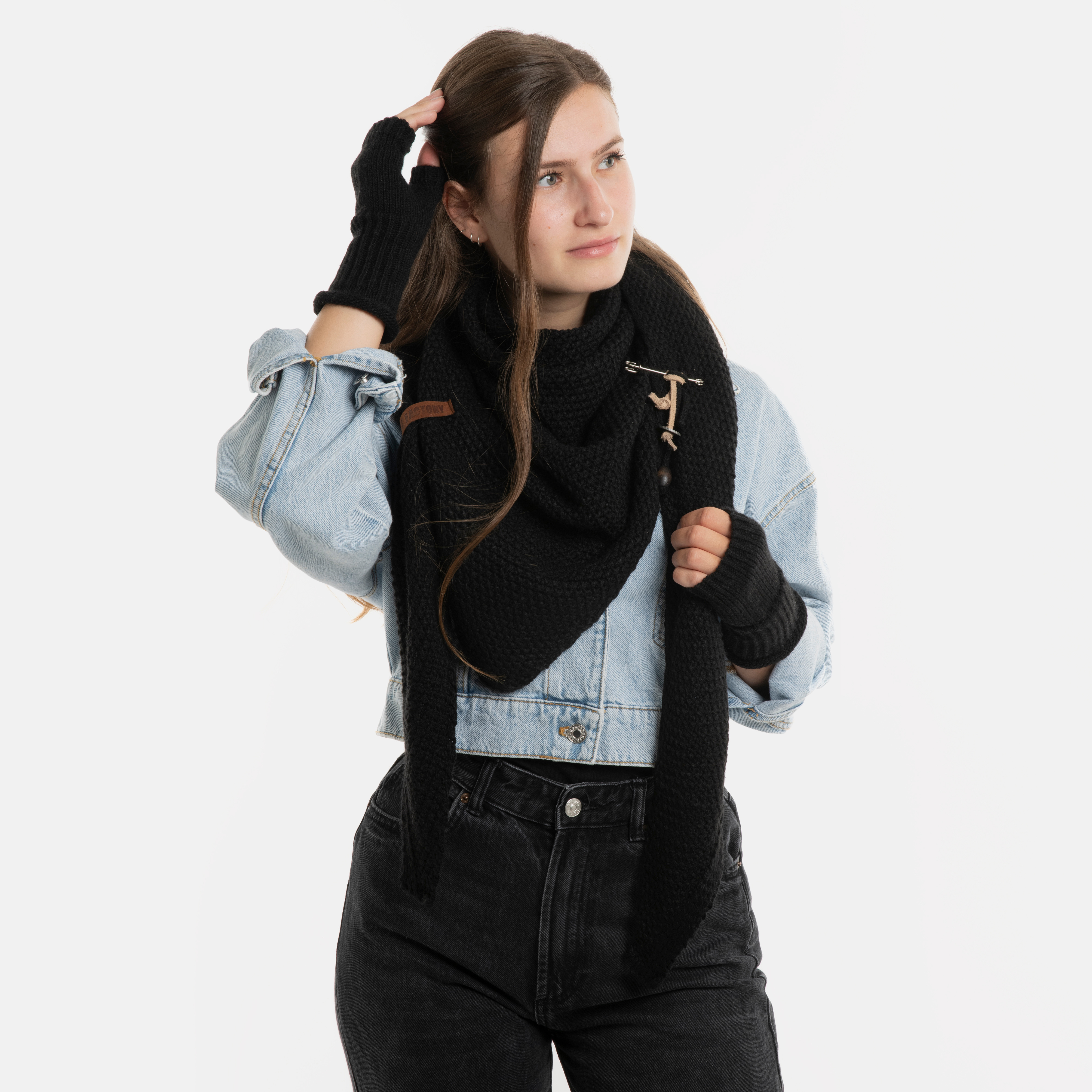 Coco Dreiecksschal Schwarz