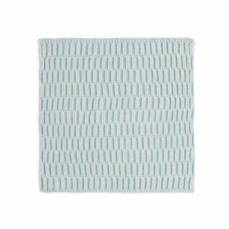 Vaatdoek Block Ecru/Mint
