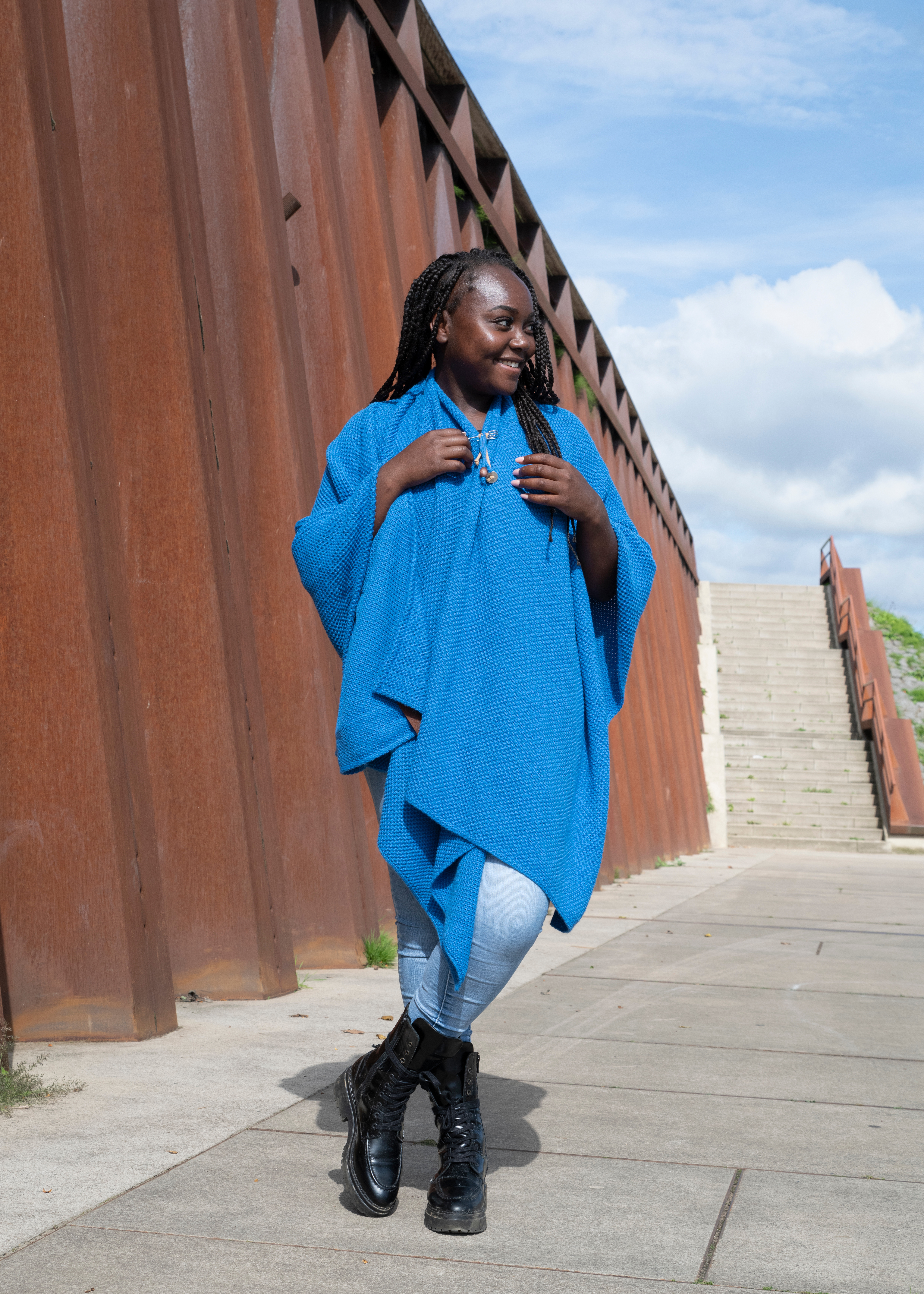 Jazz Poncho Cape Rosa