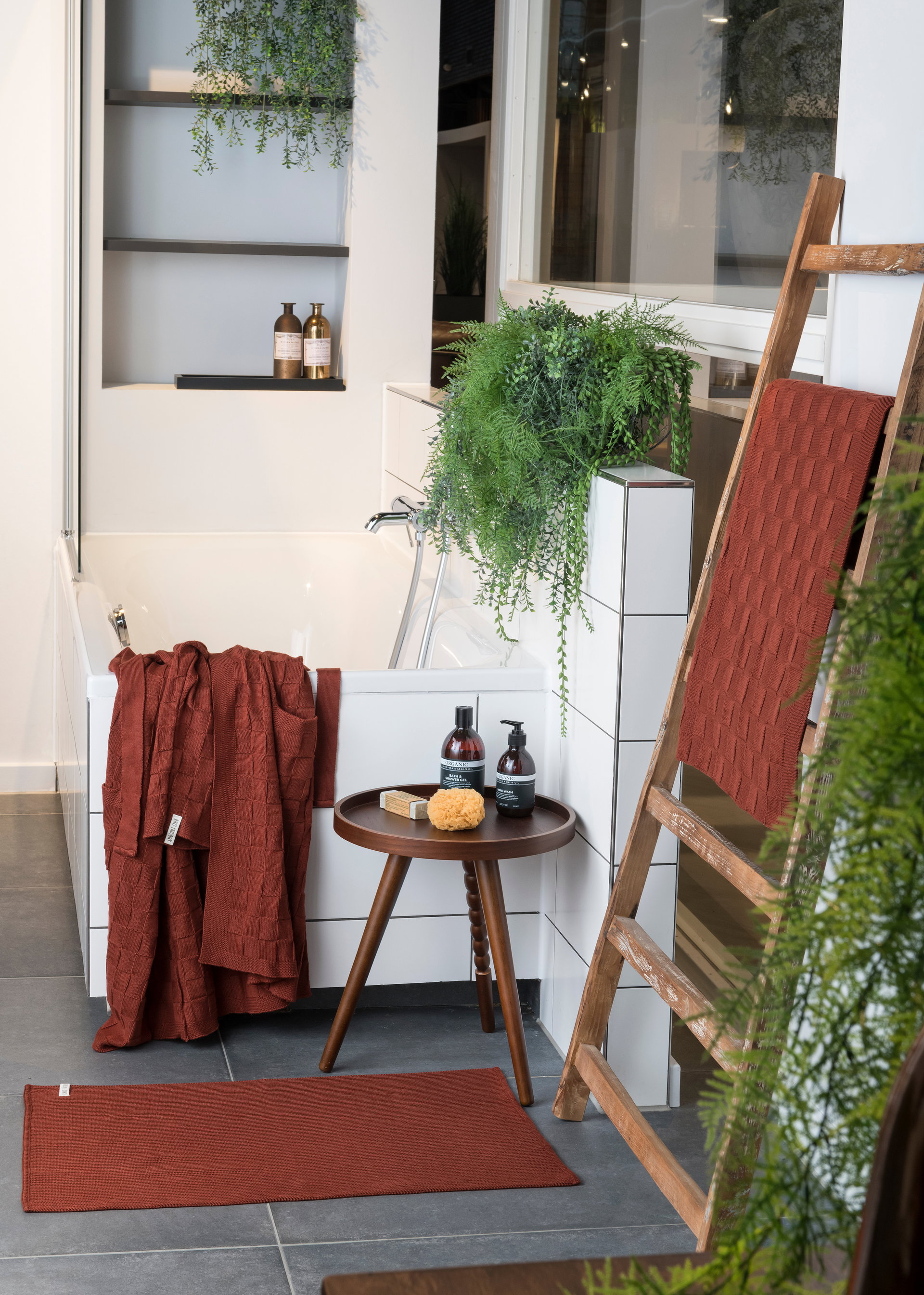 Ivy Premium Knitted Towel Rust - 50x100