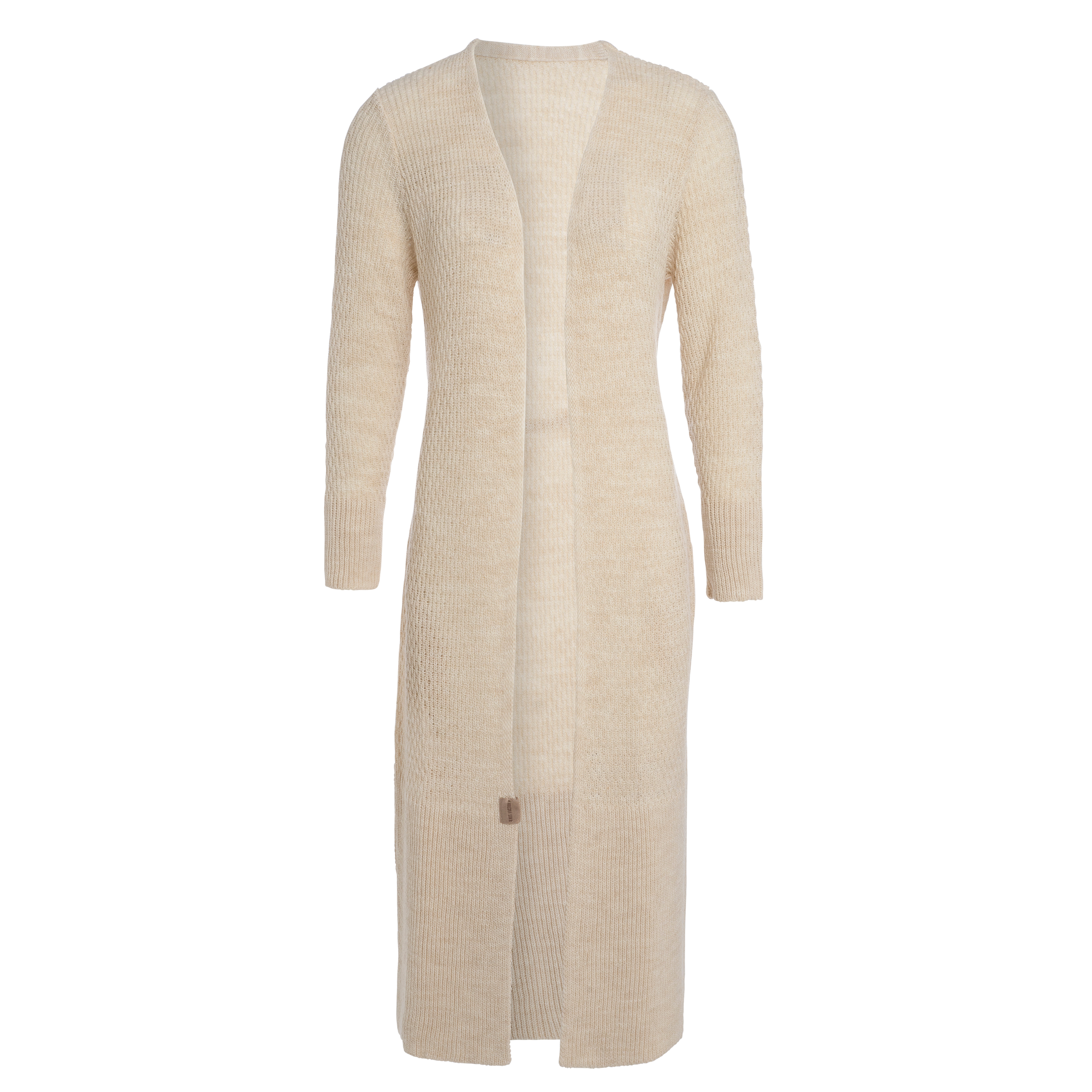 Gina Long Knitted Cardigan Beige - 36/38 - With side pockets Gina Long Knitted Cardigan Beige - 36/38 - With side pockets
