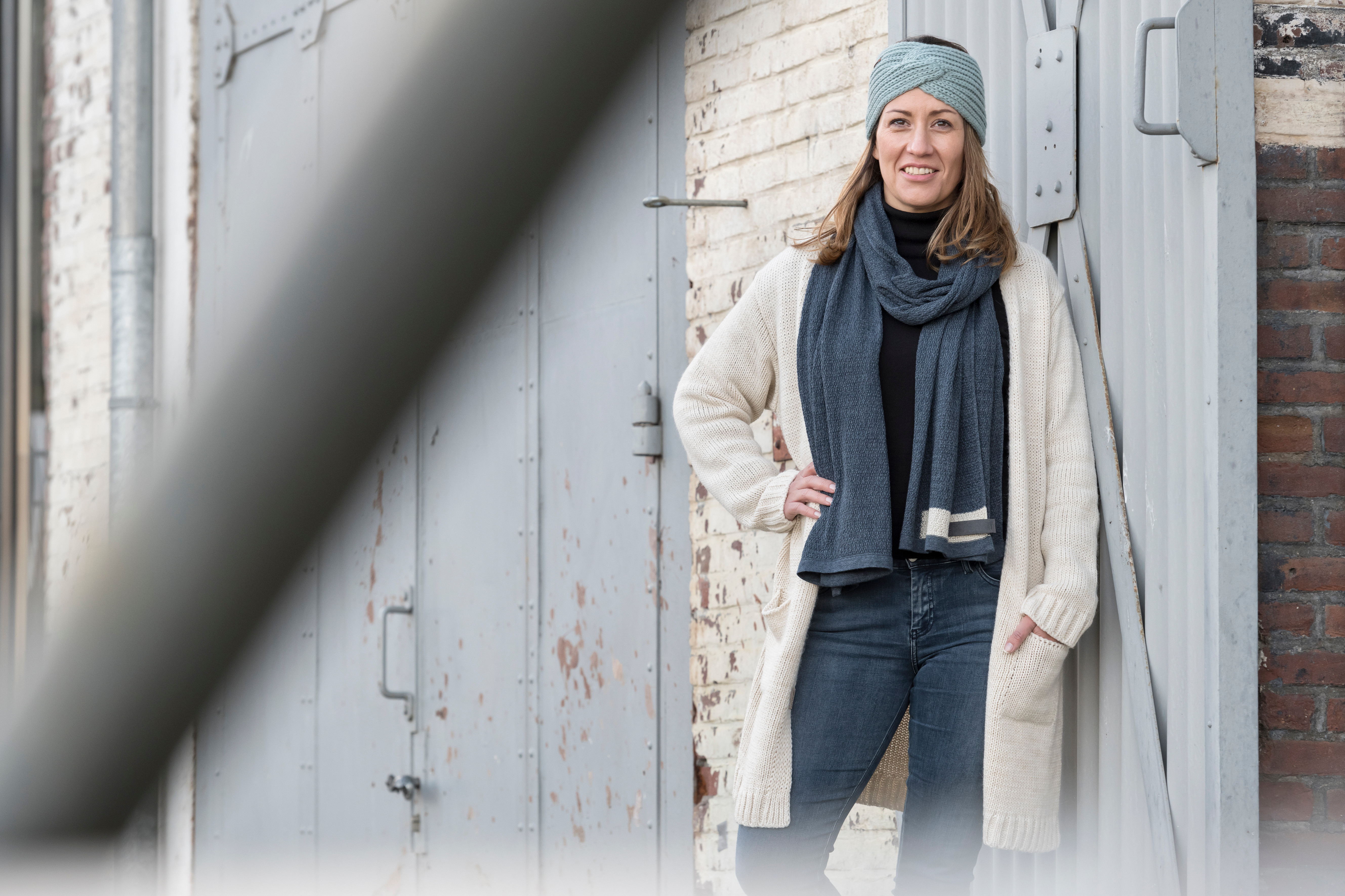 June Scarf Med Grey