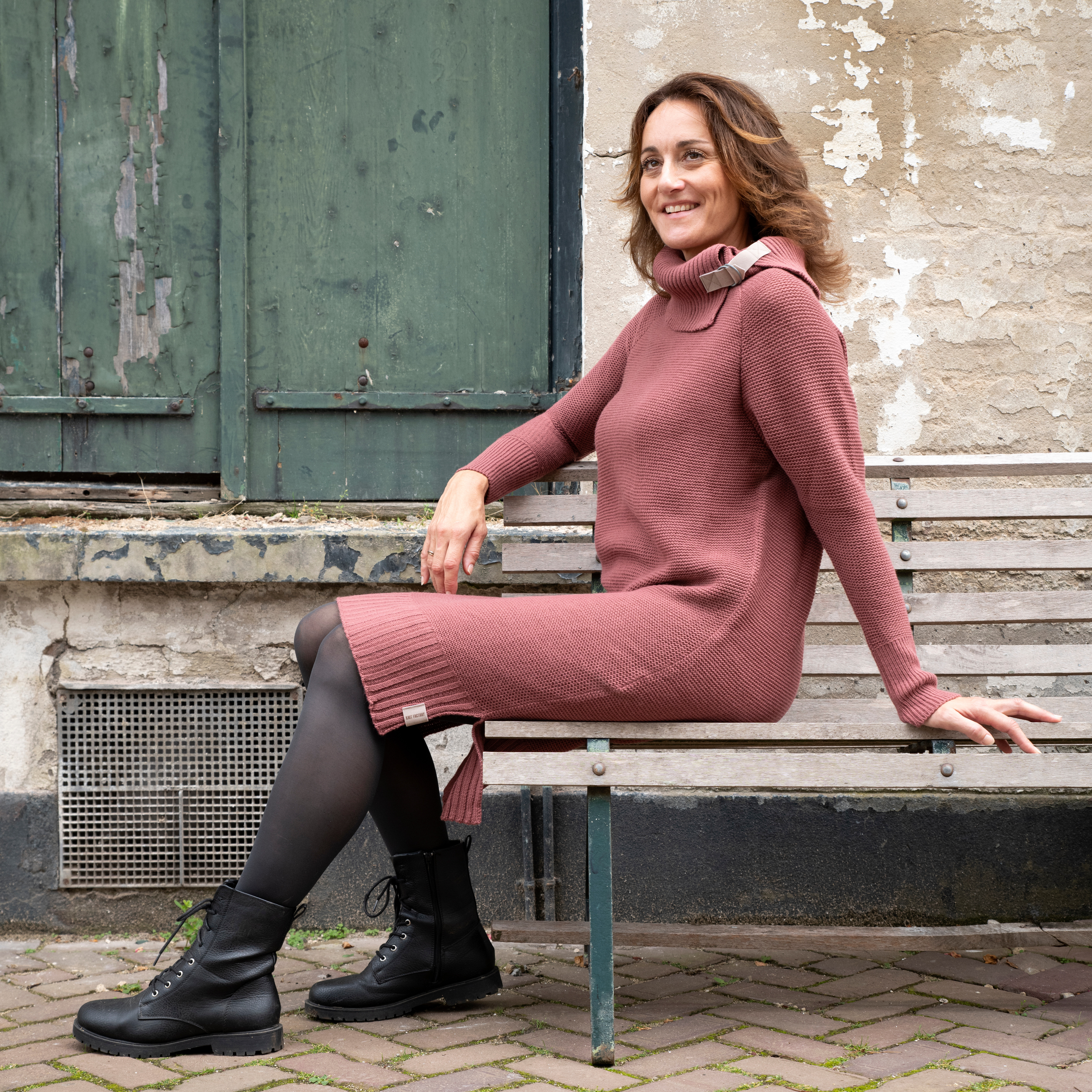 Jamie Knitted Dress Ochre - 36/38