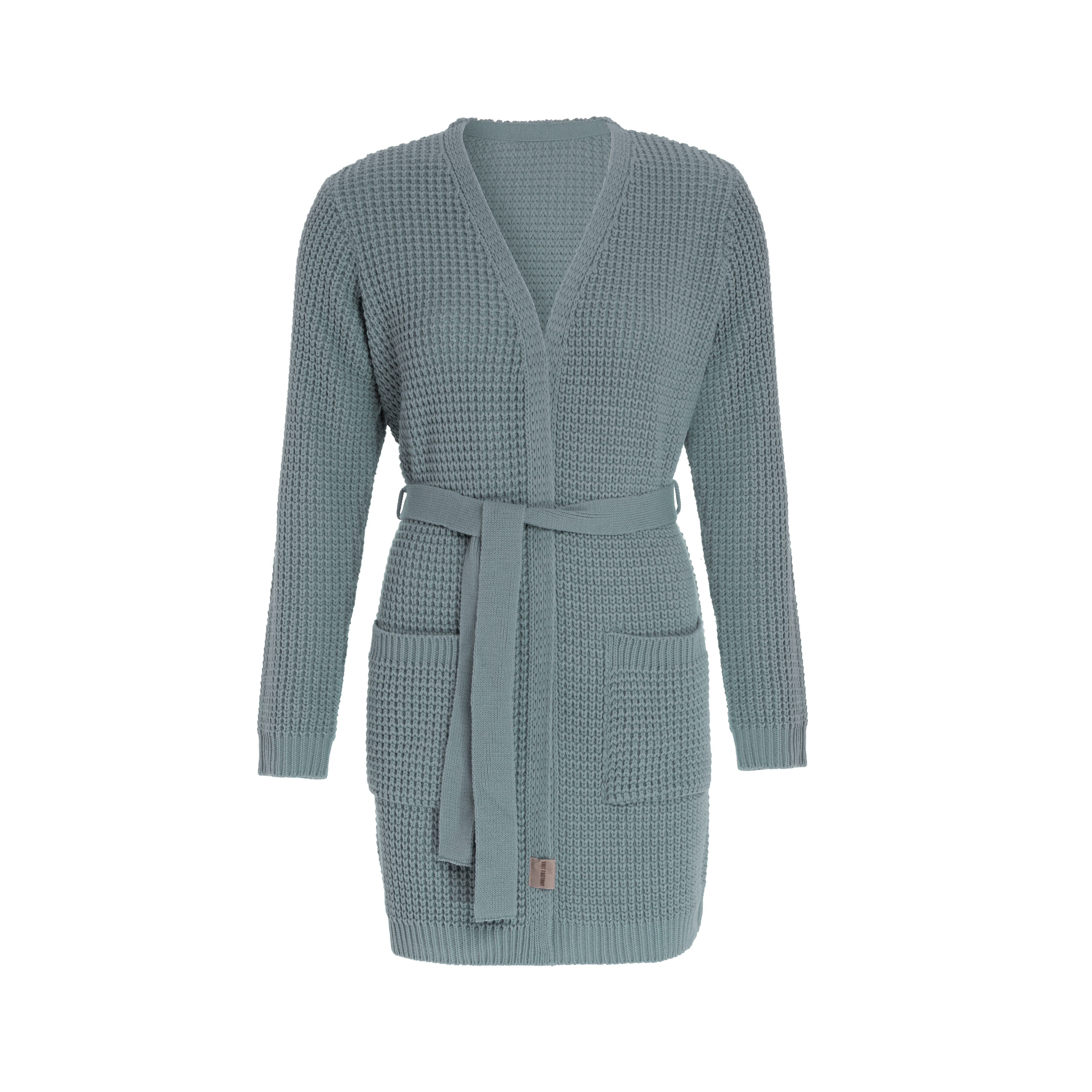 Robin Knitted Cardigan Stone Green - 36/38 - With side pockets