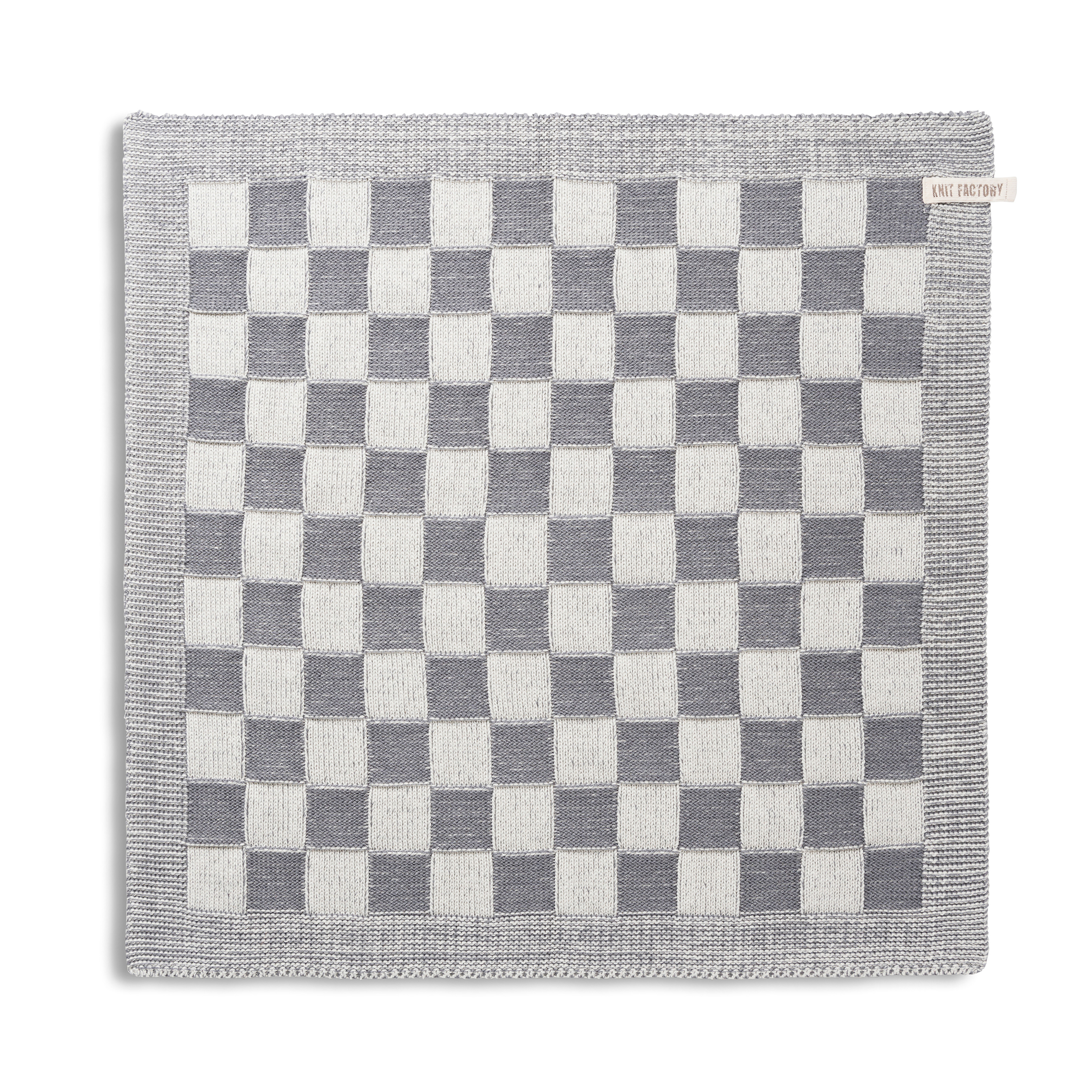 Kitchen Towel Block Ecru/Med Grey
