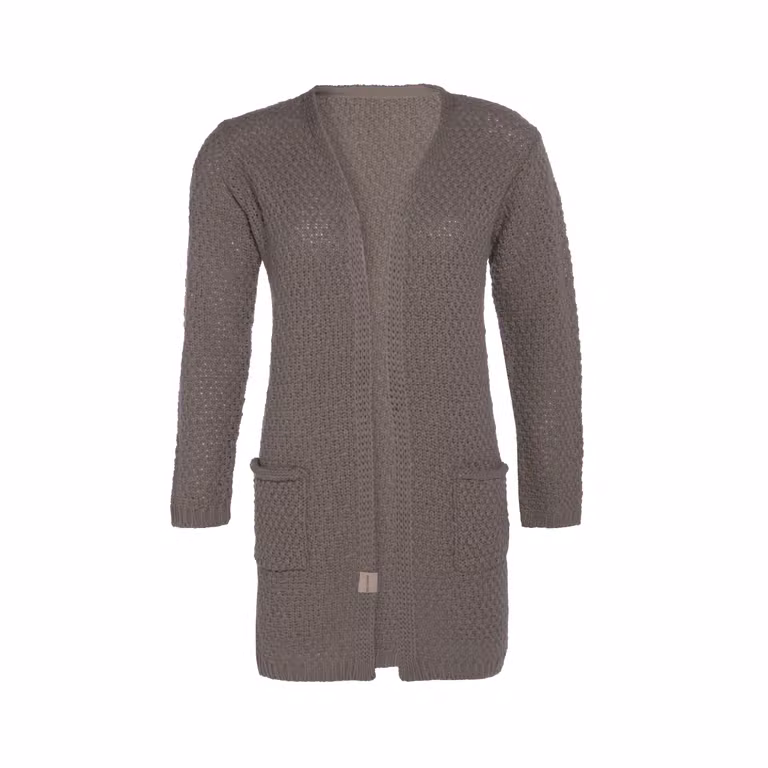 Luna Knitted Cardigan Marron - 36/38 - With side pockets