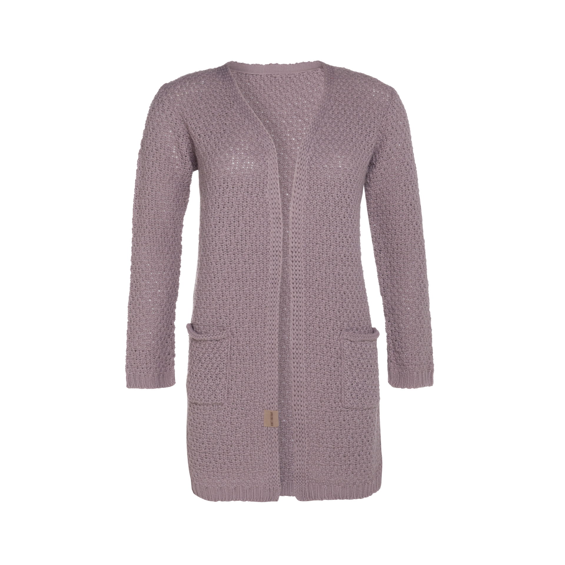 Luna Strickjacke Mauve - 40/42 - Mit Taschen
