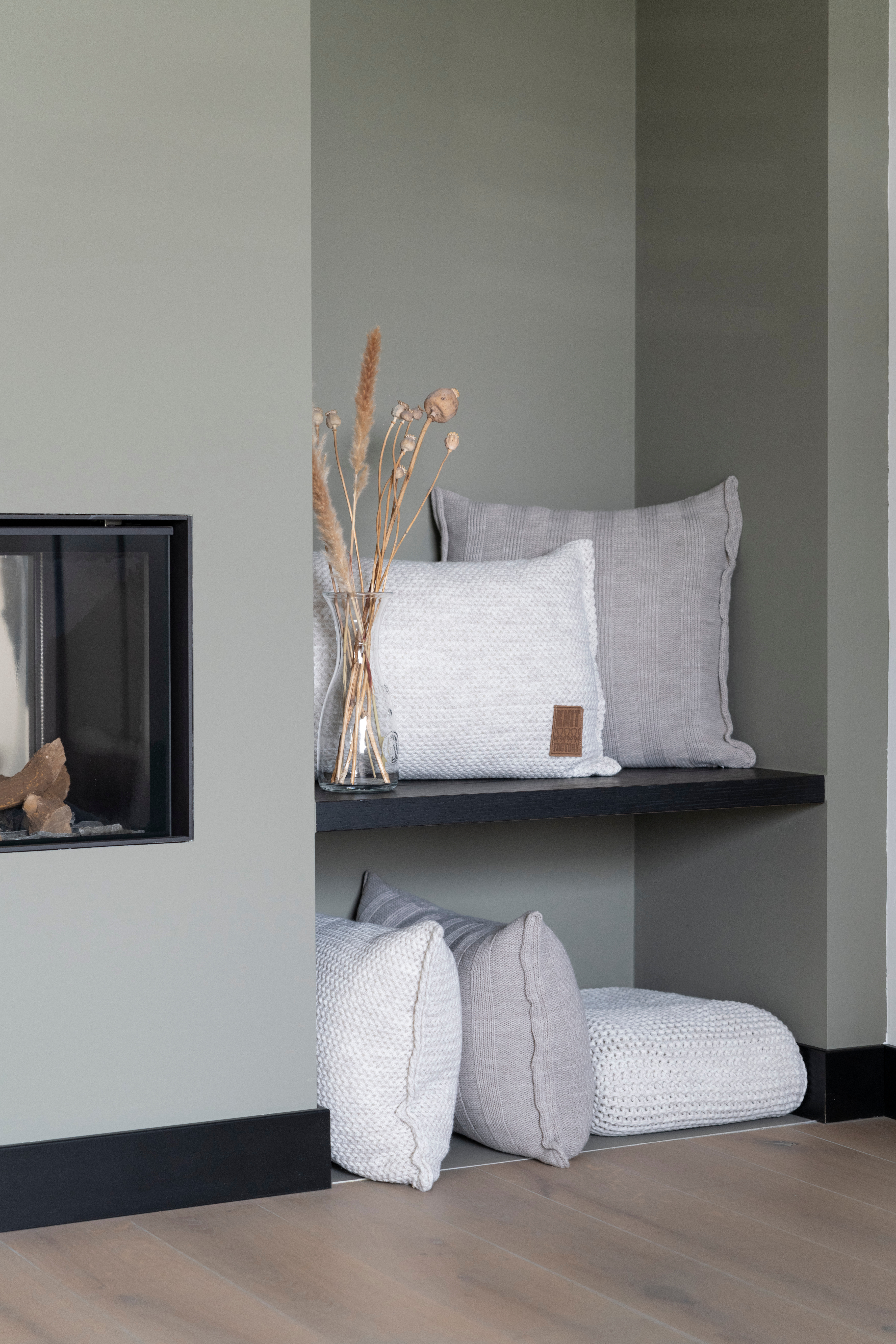 Jesse Cushion Light Grey - 60x40
