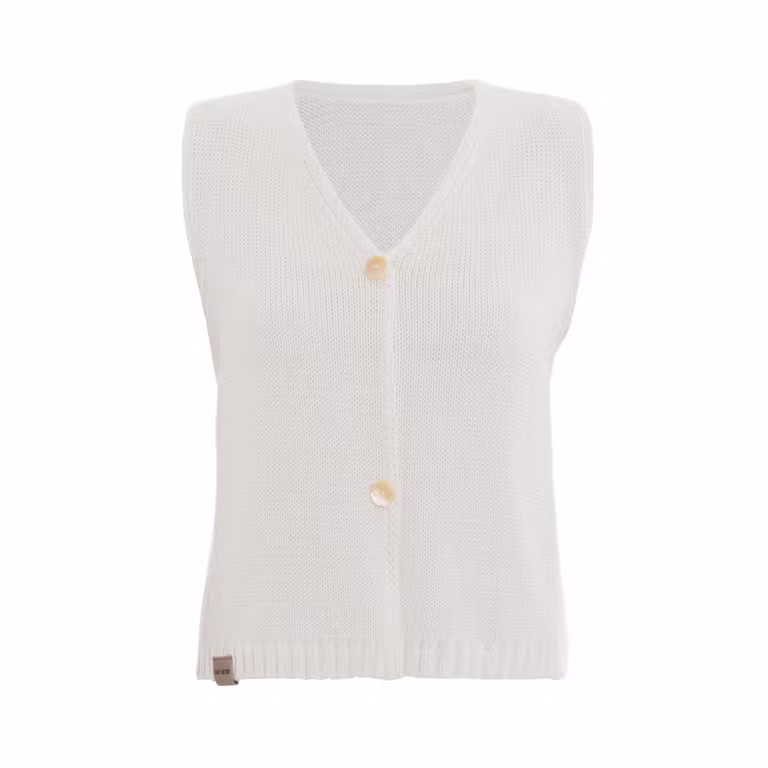 Lumi Gilet Tricoté Woolwhite - 36/38