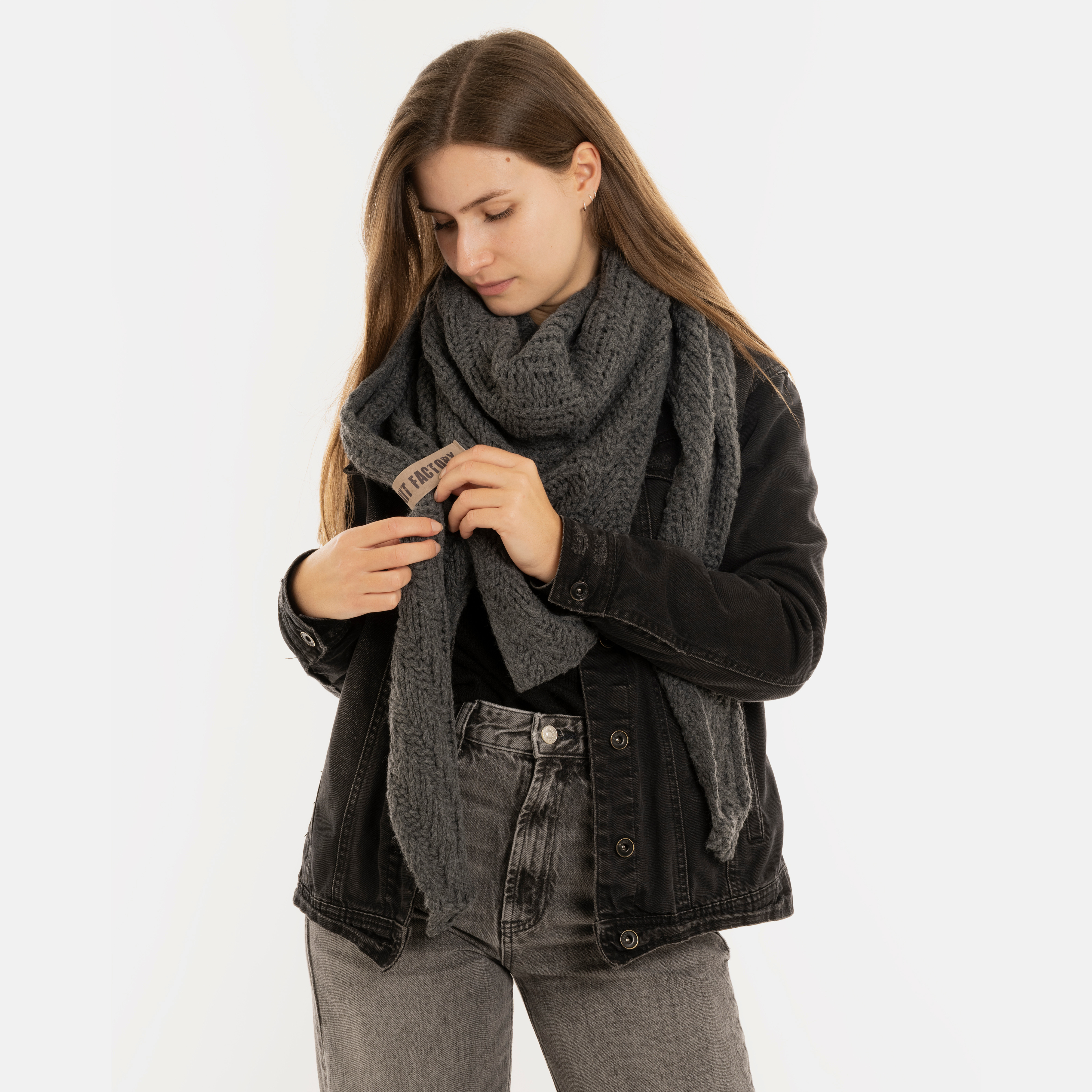 Sally Dreiecksschal Anthrazit