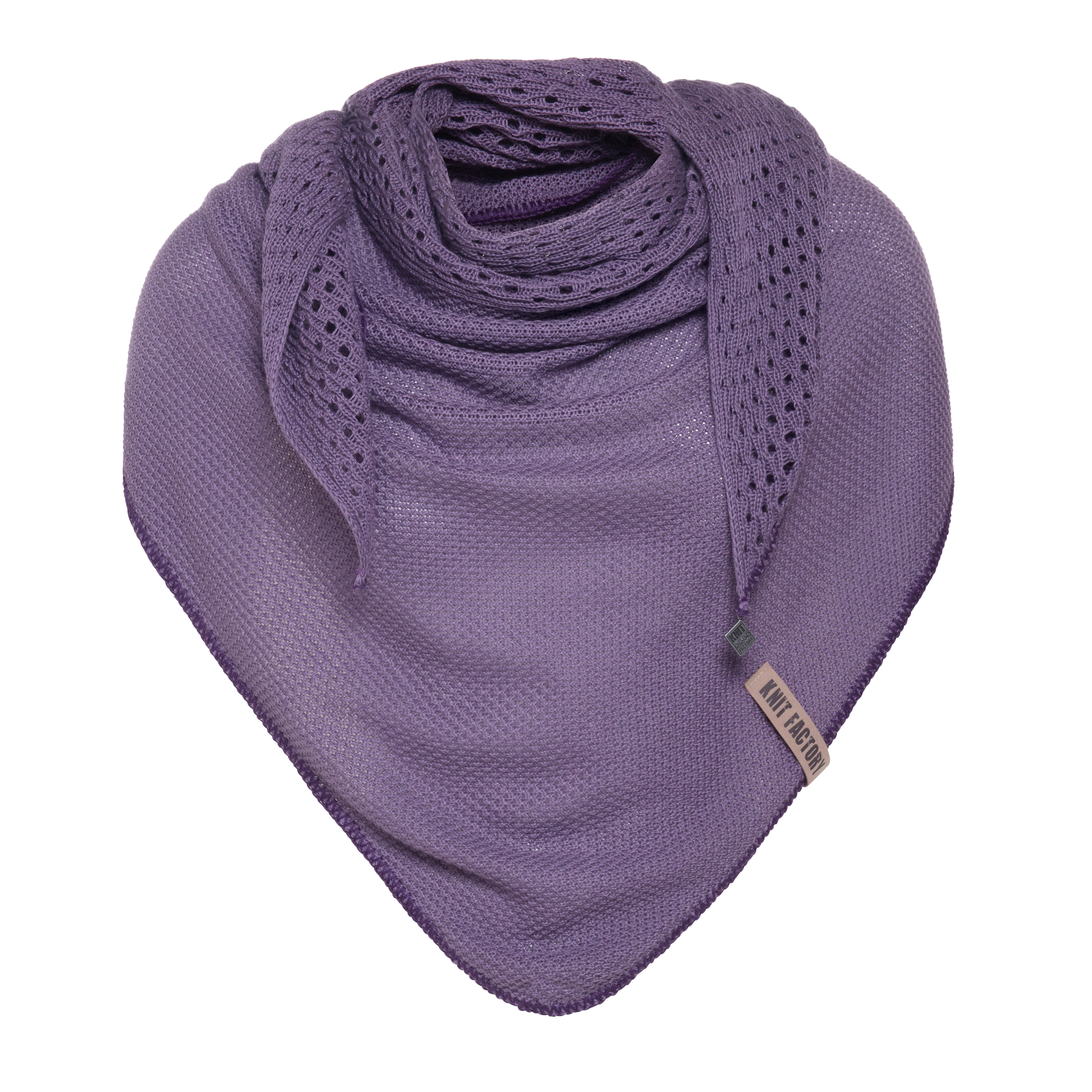April Dreieckstuch gestrickt Violett