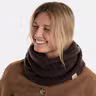 Milan Écharpe Tube Marron Foncé