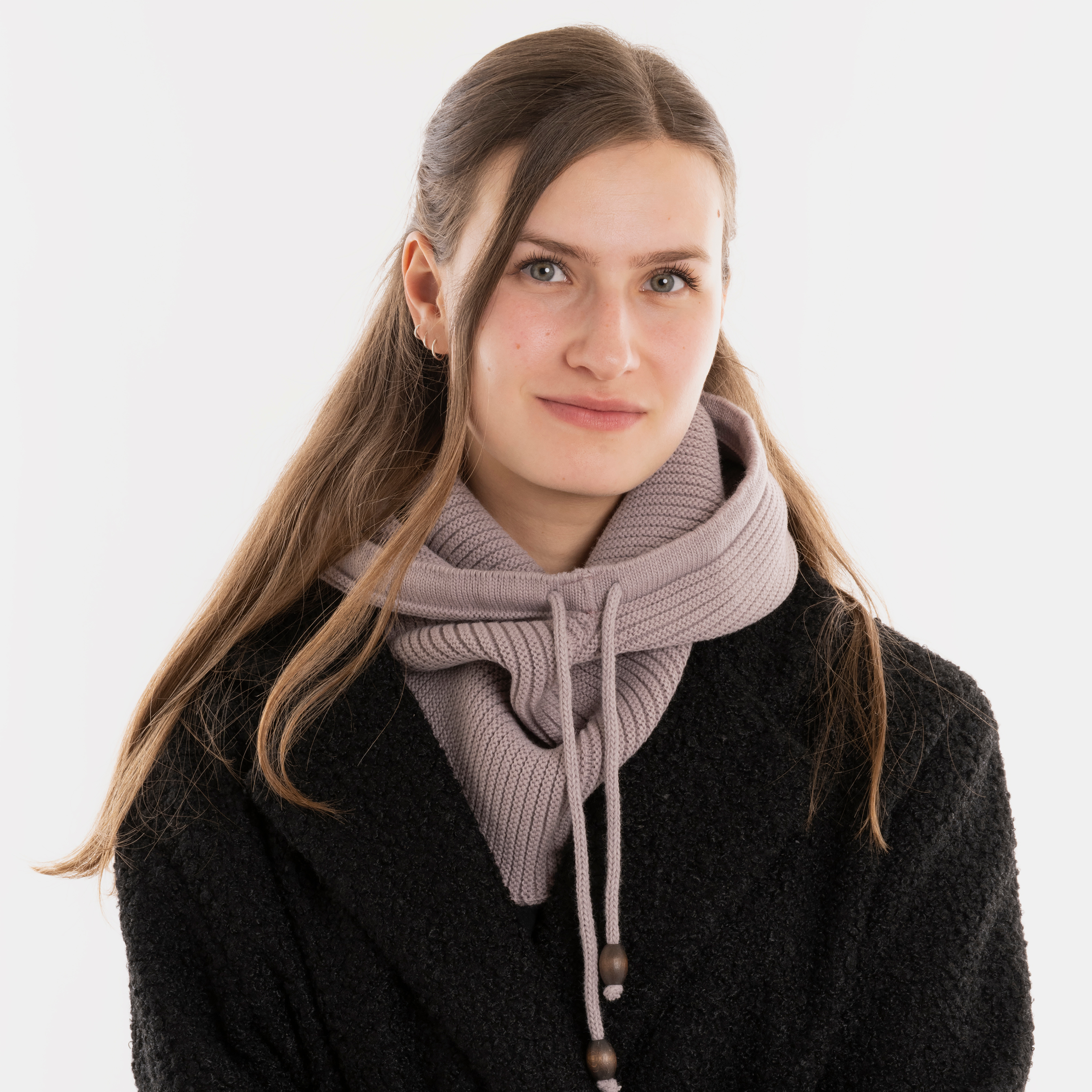 Evy Hooded Scarf Mauve