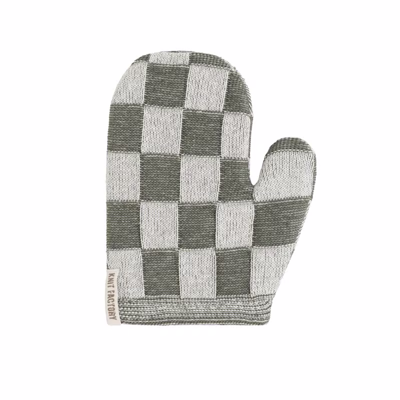 Ofenhandschuh Block Ecru/Khaki