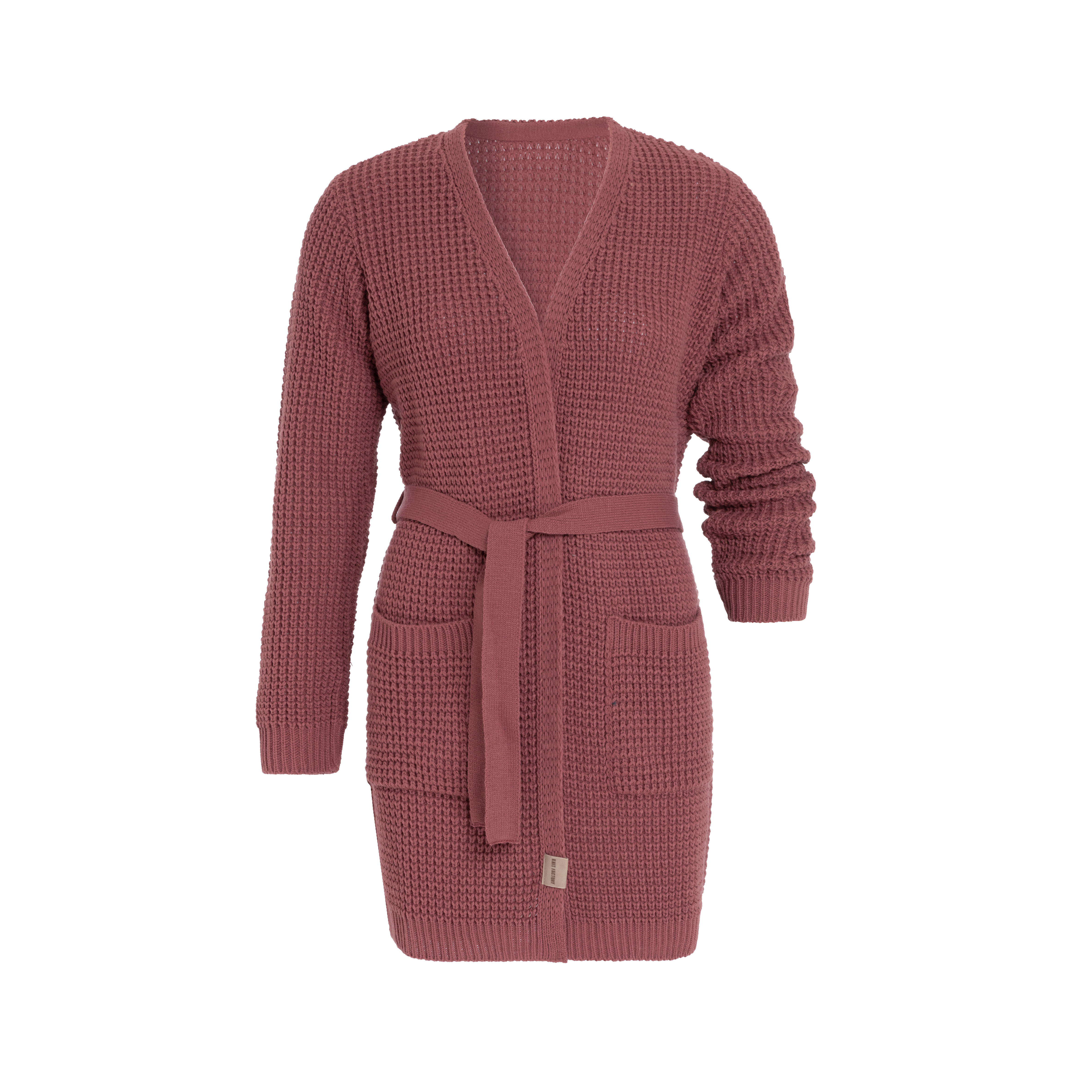 Robin Gebreid Vest Stone Red - 36/38 - Met steekzakken