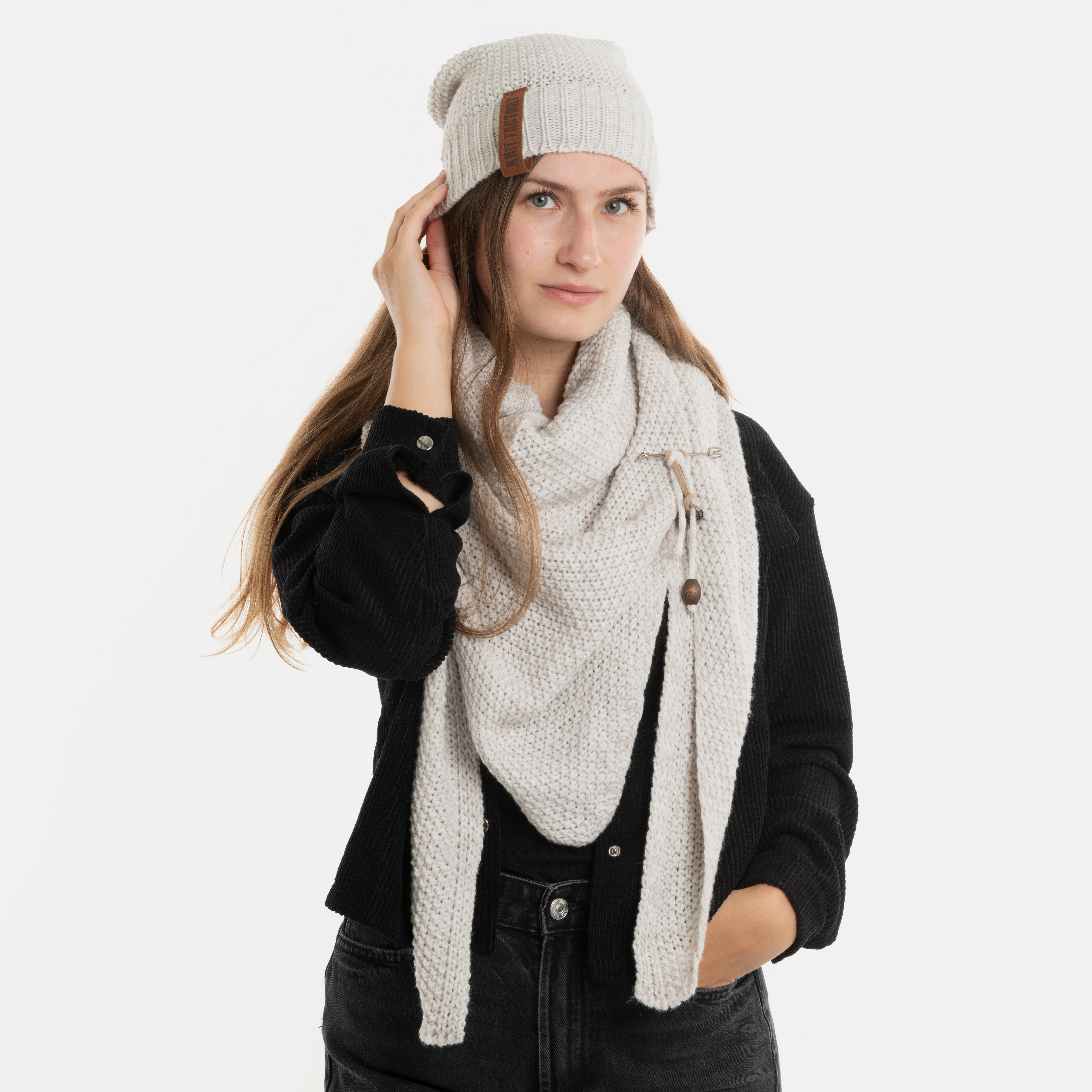 Coco Triangle Scarf Beige Coco Triangle Scarf Beige