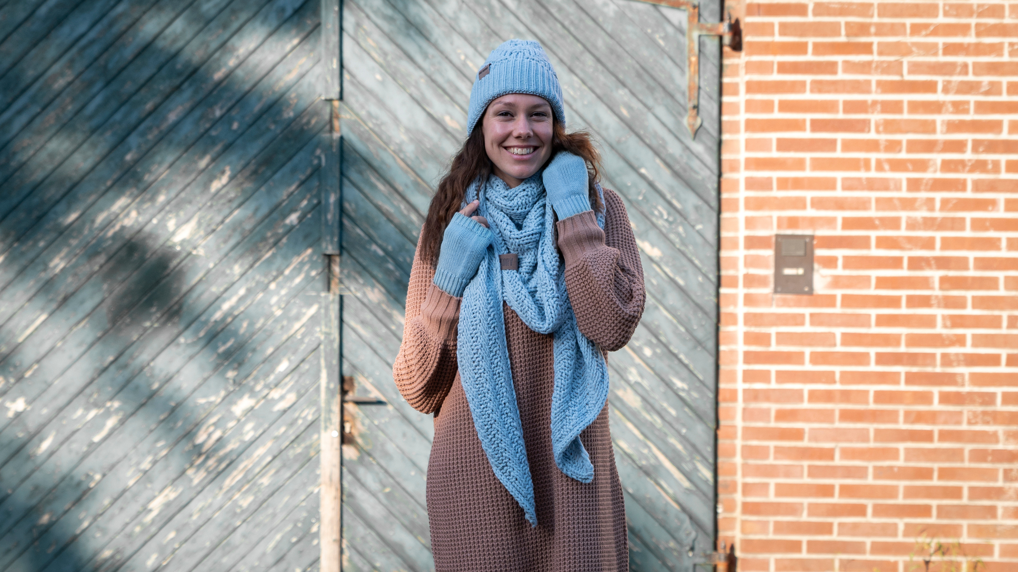 Sally Triangle Scarf Ochre
