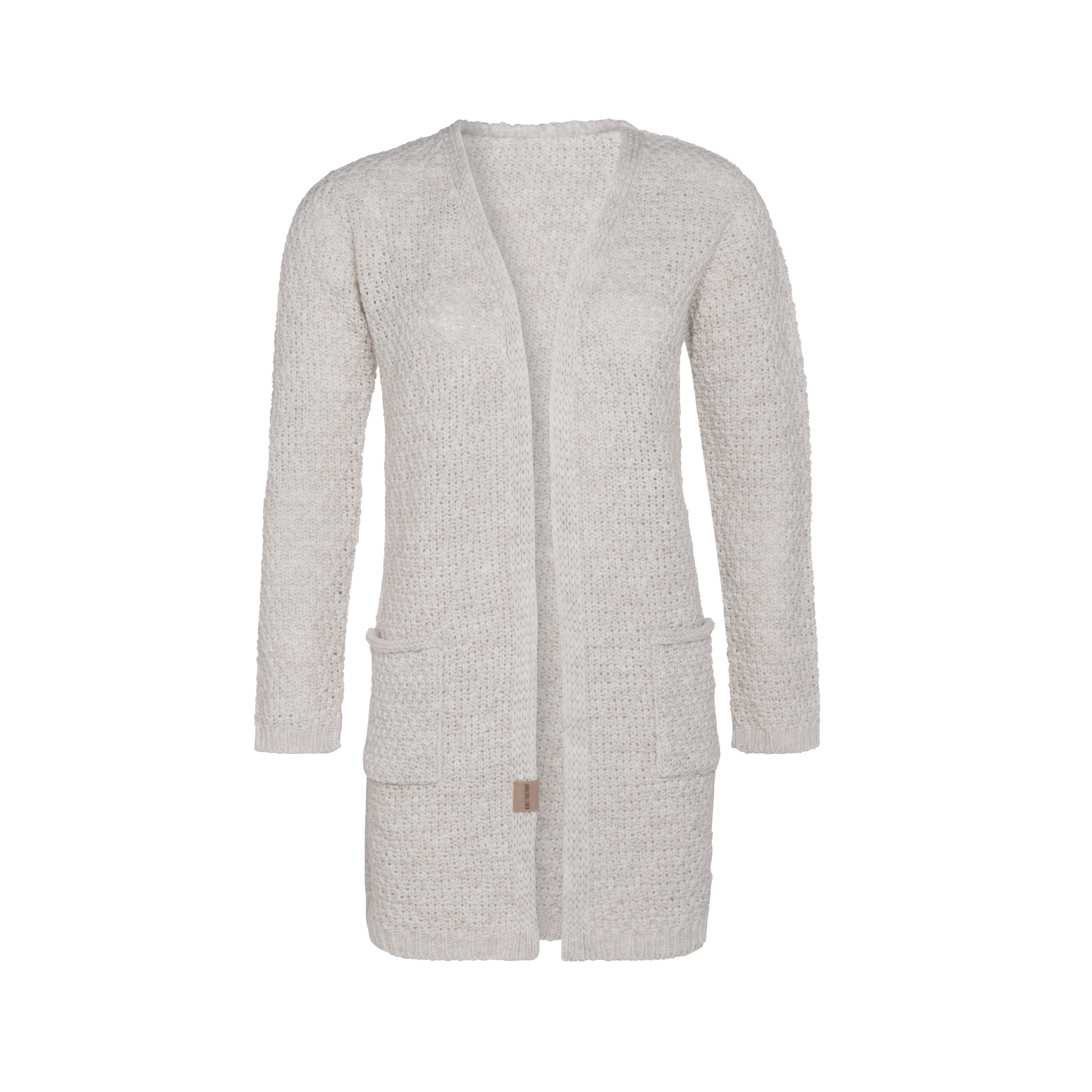 Luna Gebreid Vest Beige - 36/38 - Met steekzakken