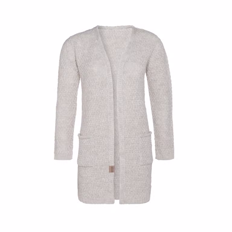 Luna Knitted Cardigan Beige - 36/38 - With side pockets