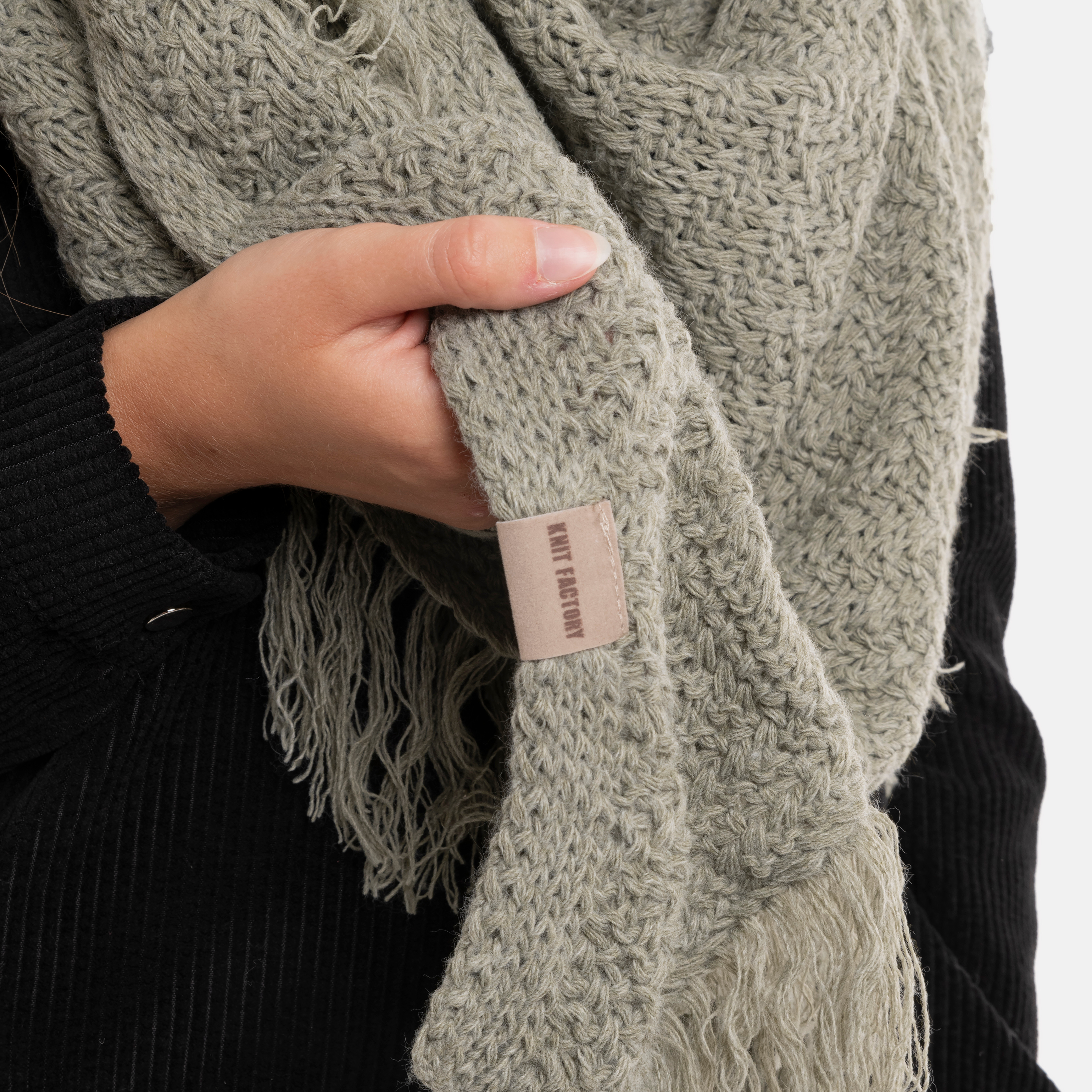 Amber Triangle Scarf Urban Green Amber Triangle Scarf Urban Green