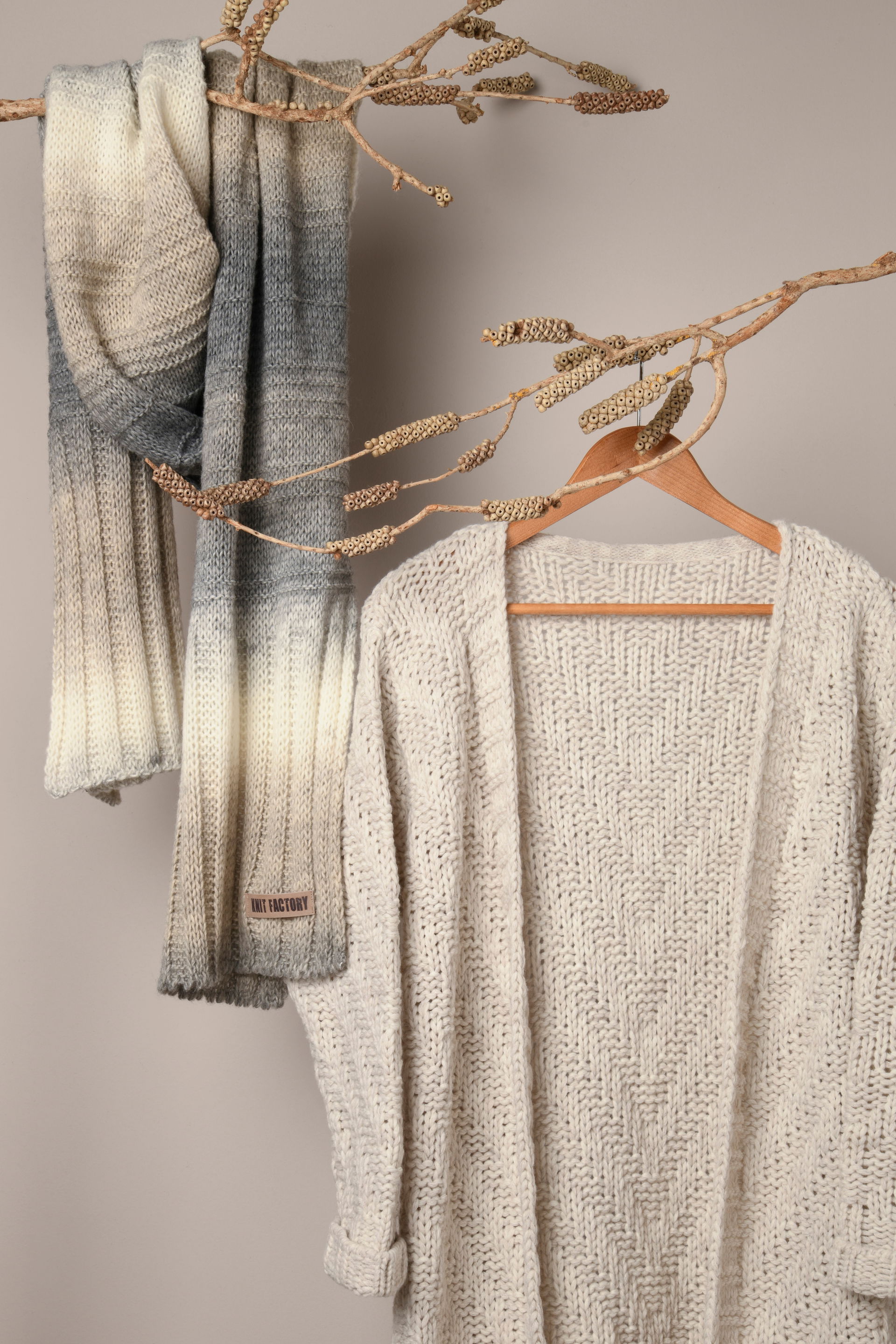 Sally Knitted Cardigan Beige - 36/38